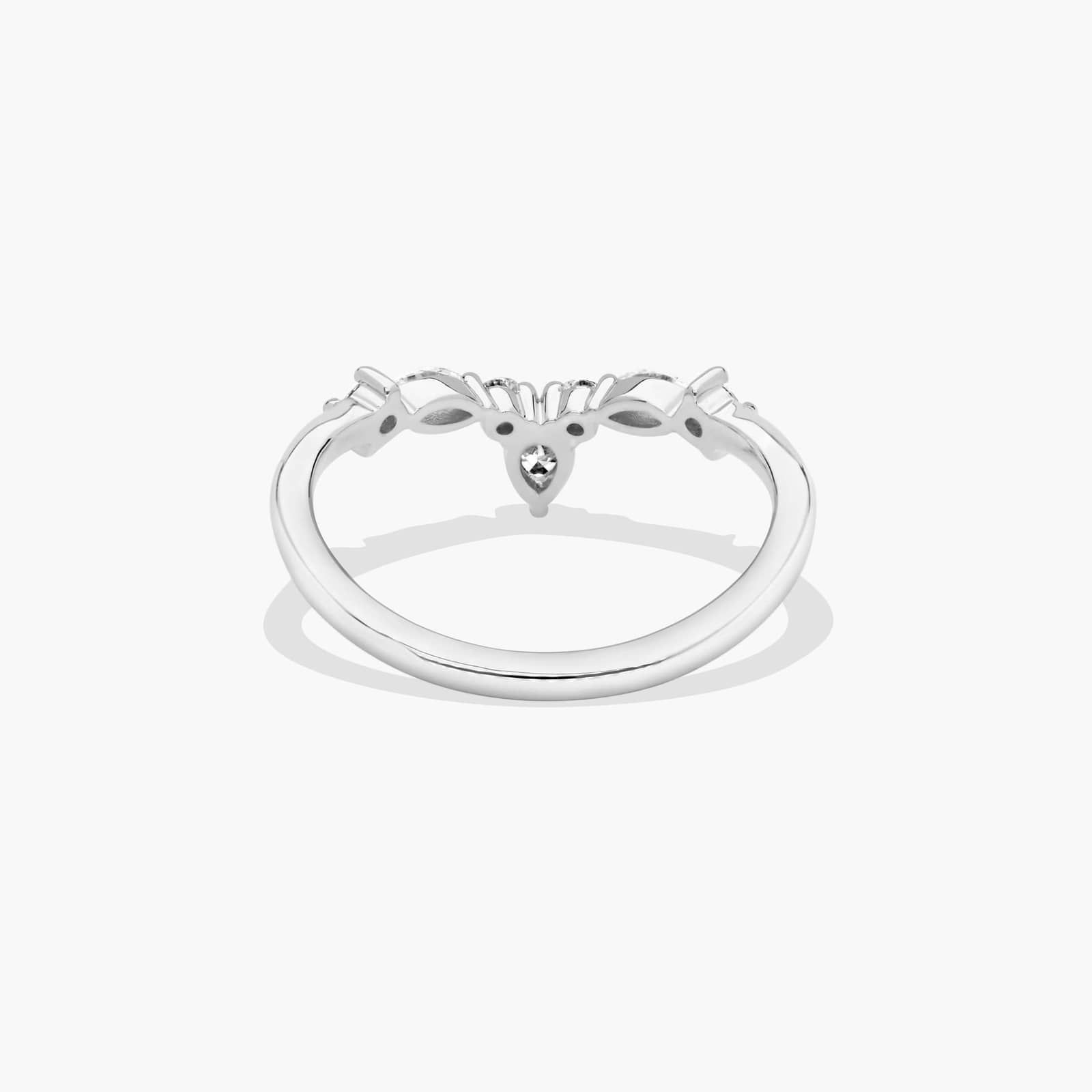 Contour Diamond Wedding Ring In Platinum (2.00mm)