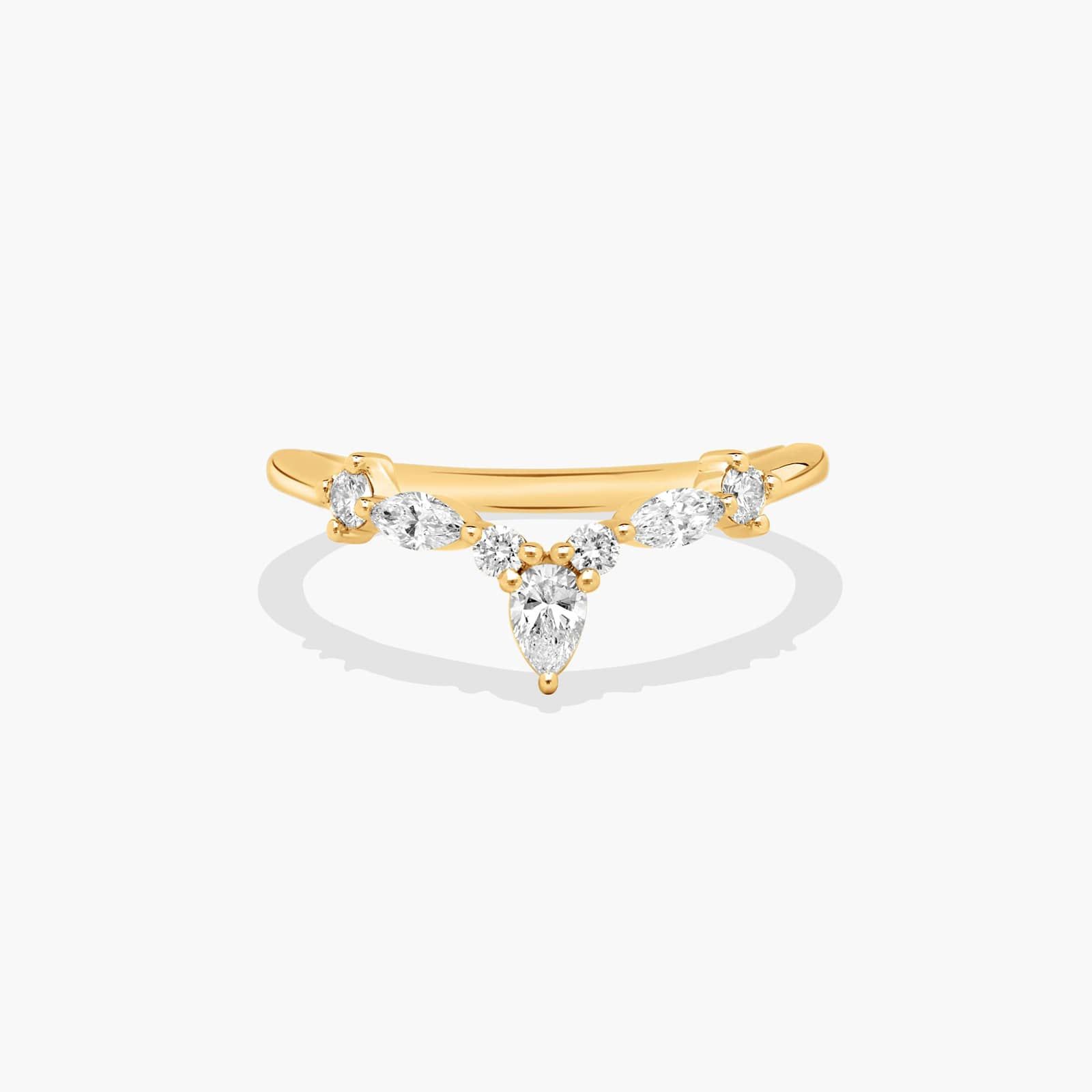 Contour Diamond Wedding Ring In 14K Yellow Gold (2.00mm)