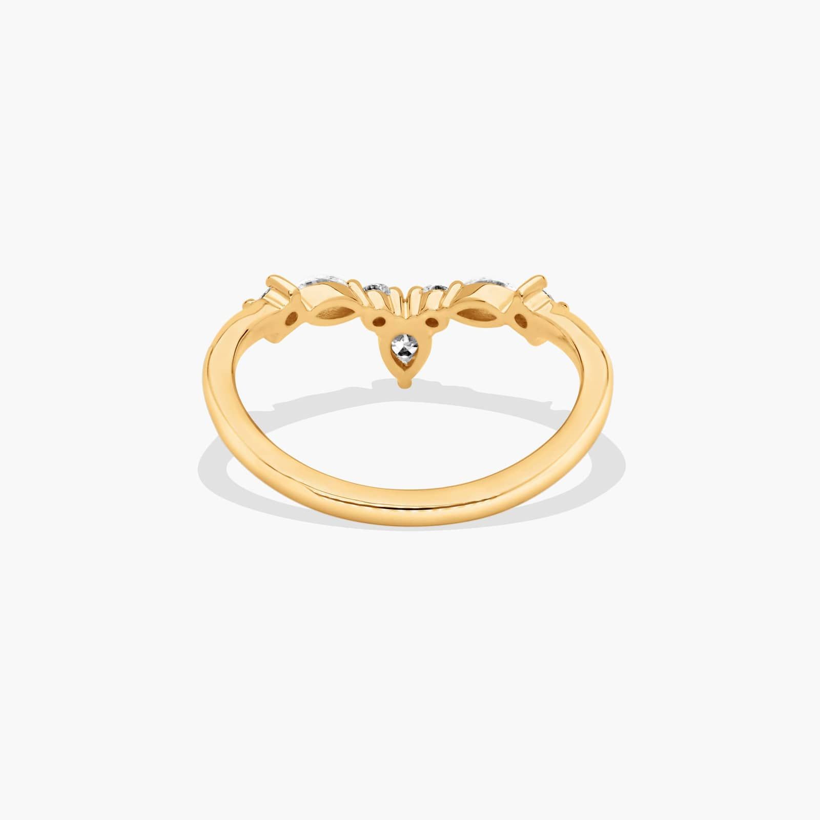 Contour Diamond Wedding Ring In 14K Yellow Gold (2.00mm)