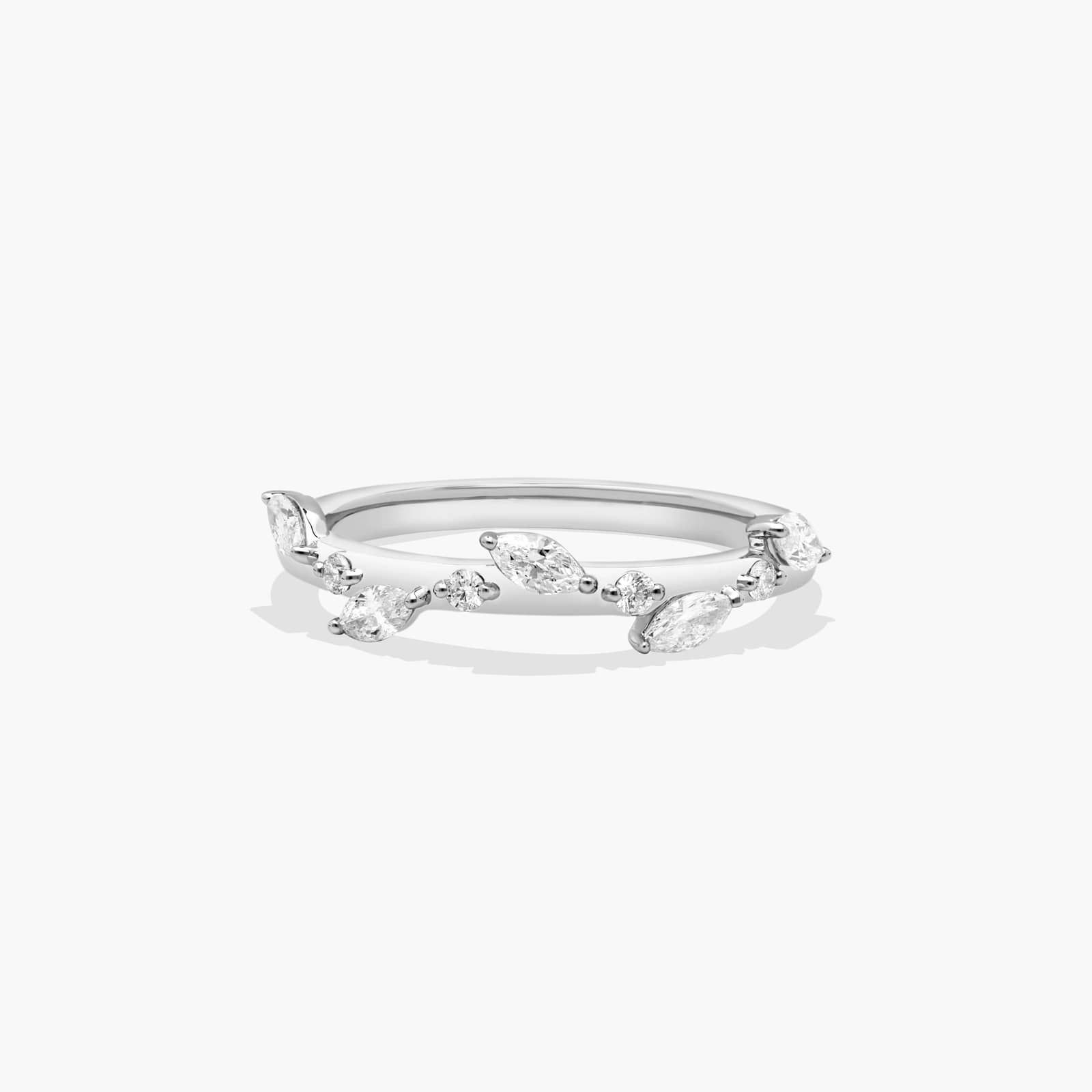 Whisper Diamond Wedding Ring In 18K White Gold (2.00mm)