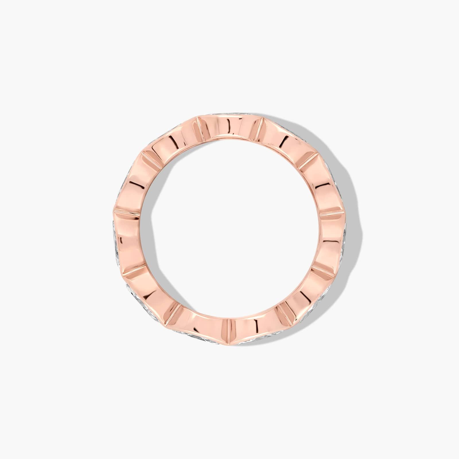 Bezel Set Eternity Ring With Marquise Cut Diamonds In 14K Rose Gold (4.00mm)