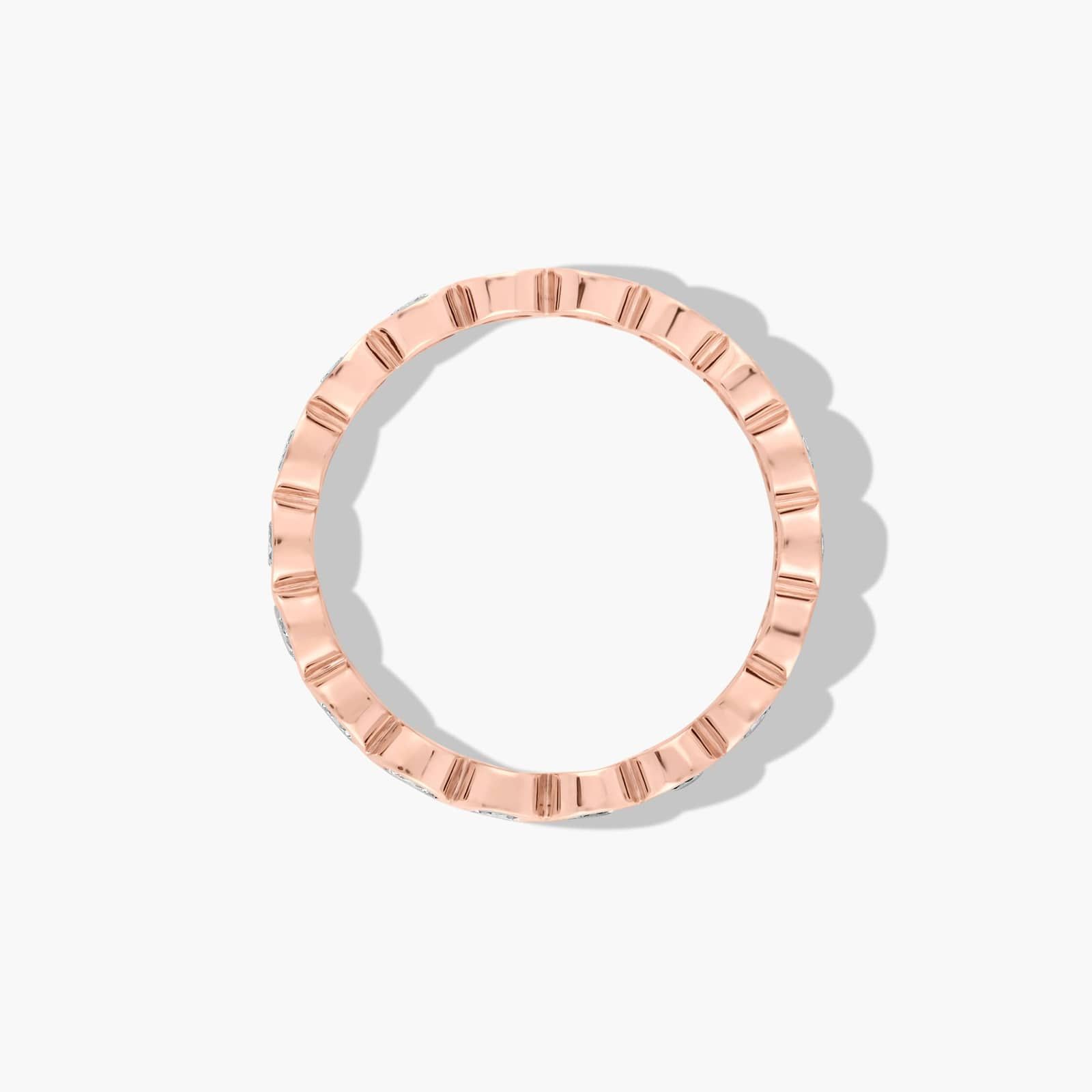 Bezel Set Eternity Ring With Round Diamonds In 14K Rose Gold (3.50mm)
