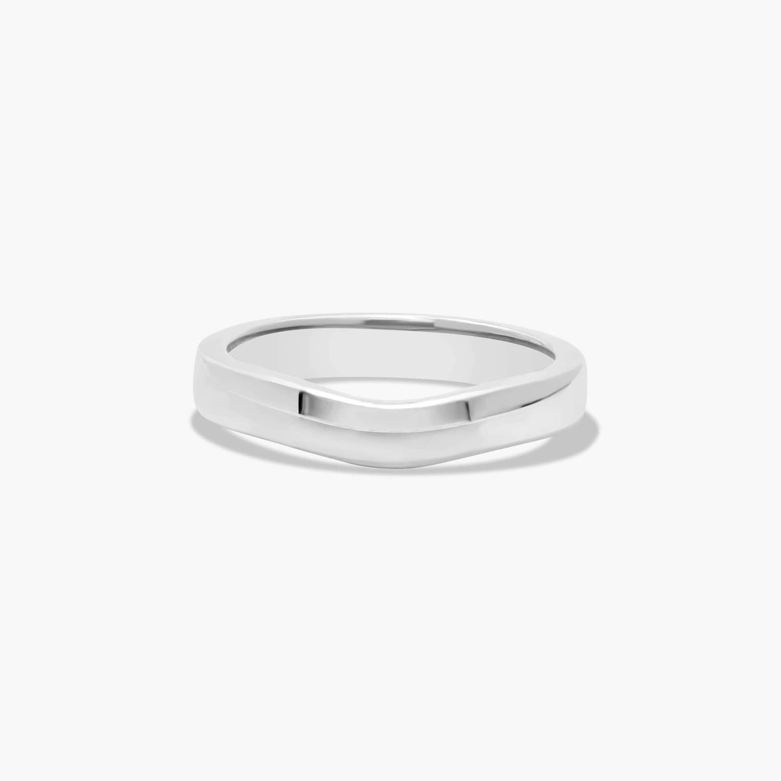 Cross Prong Thin Wedding Ring In Platinum (3.00mm)