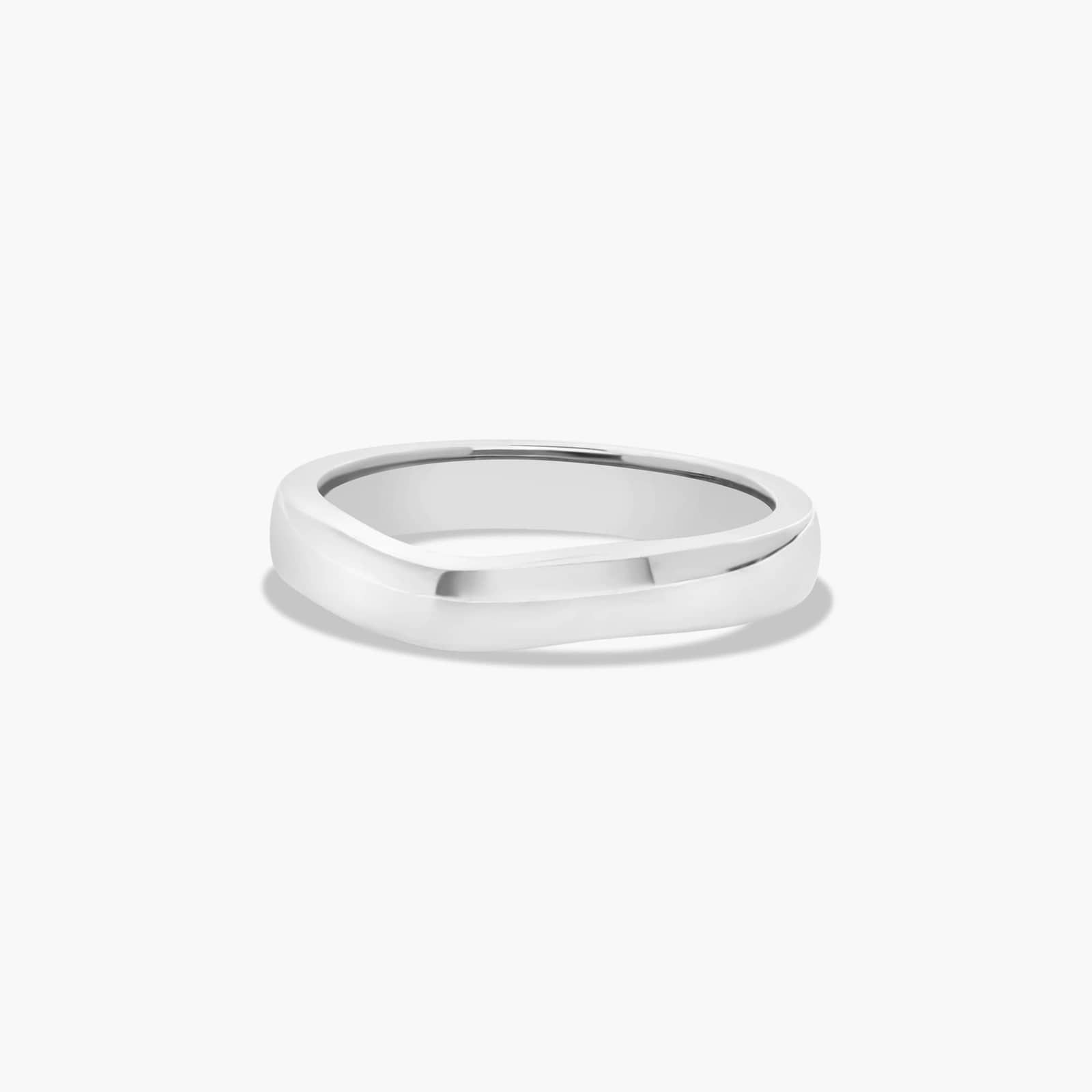Cross Prong Thin Wedding Ring In Platinum (3.00mm)