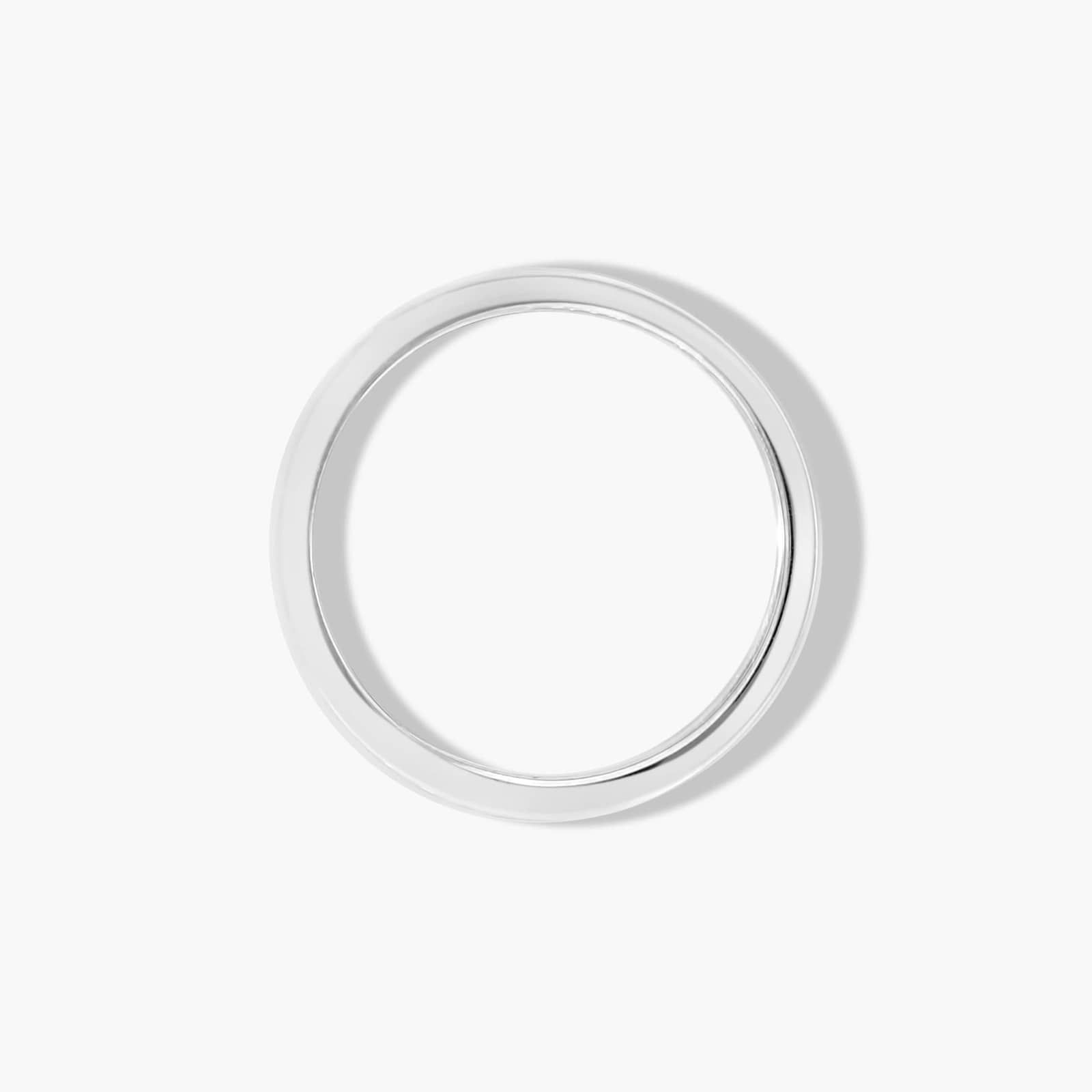 Cross Prong Thin Wedding Ring In Platinum (3.00mm)