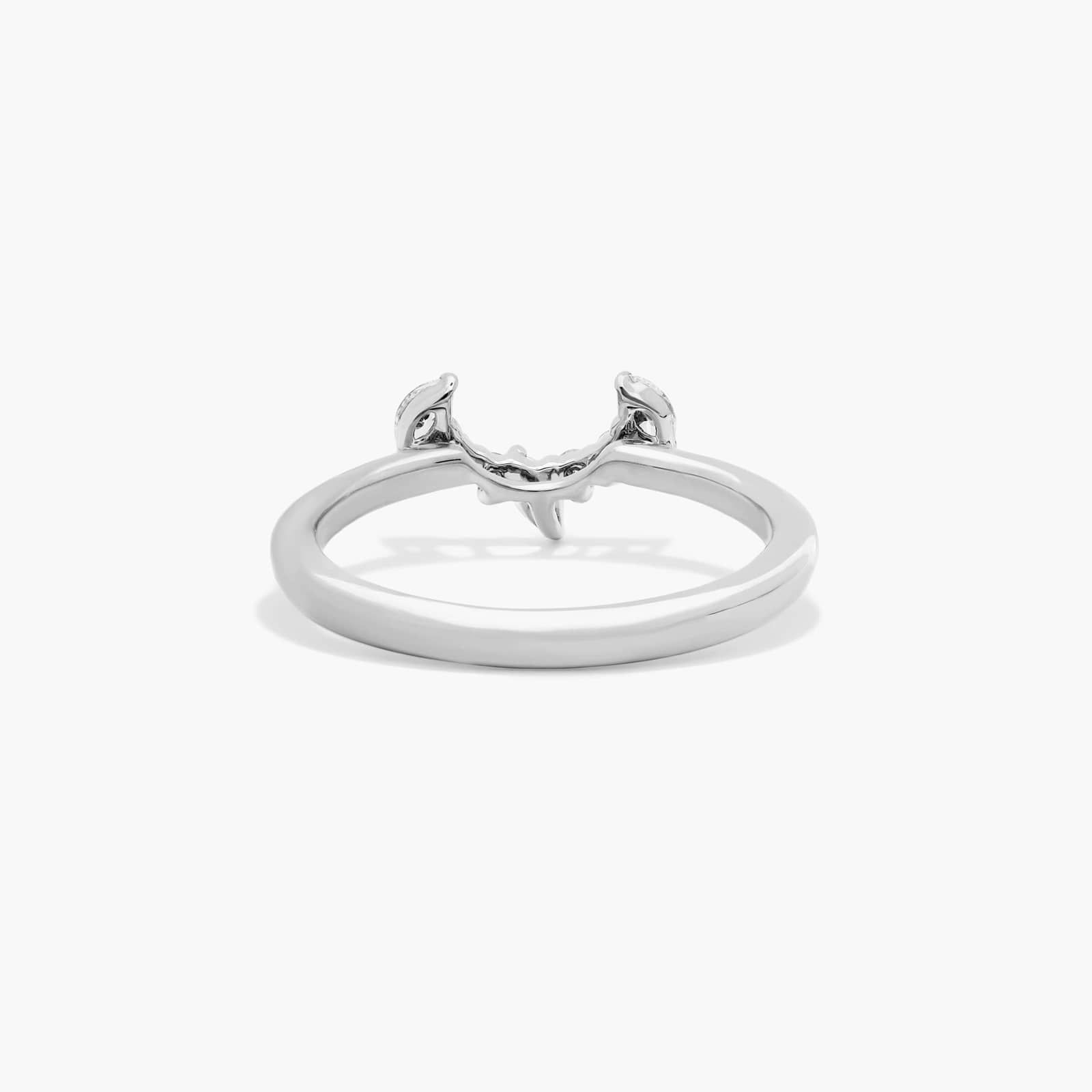 Half Halo Diamond Wedding Ring In Platinum (2.00mm)
