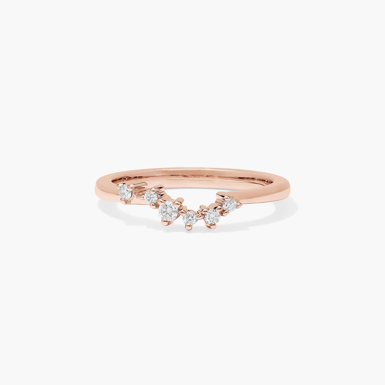 Constellation Diamond Wedding Ring In 14K Rose Gold (2.00mm)
