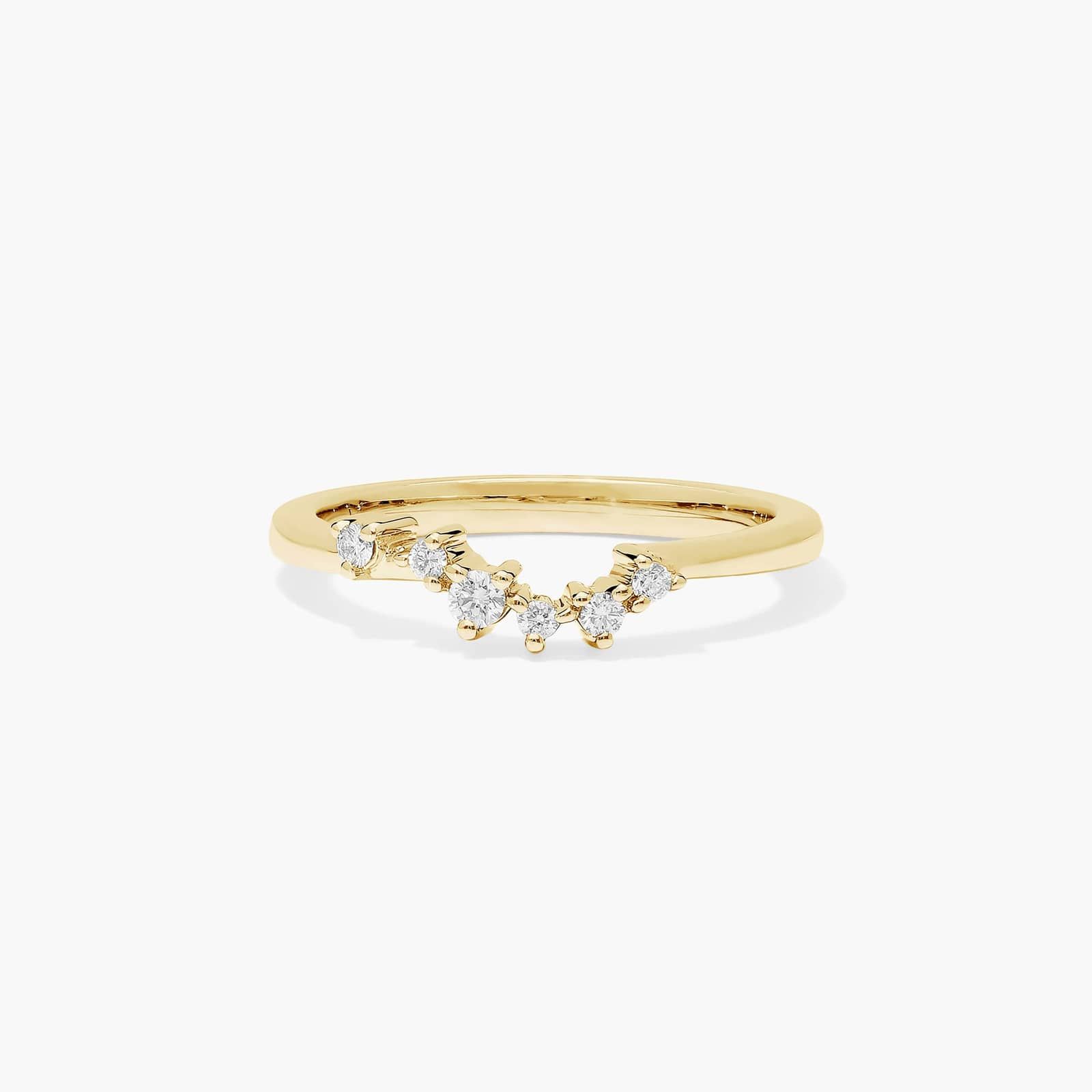 Constellation Diamond Wedding Ring In 14K Yellow Gold (2.00mm)