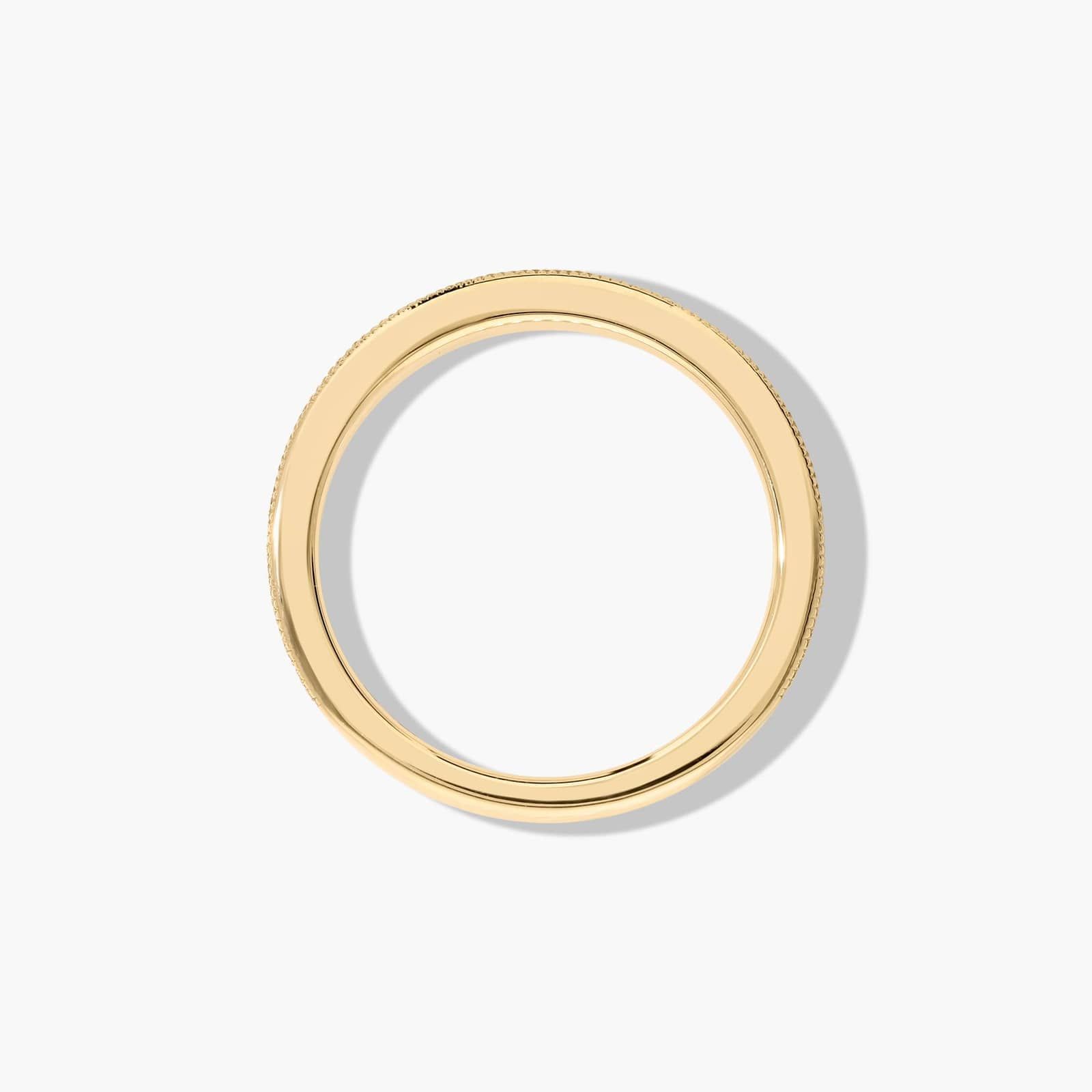 Modern Milgrain Wedding Ring In 18K Yellow Gold (2.00mm)
