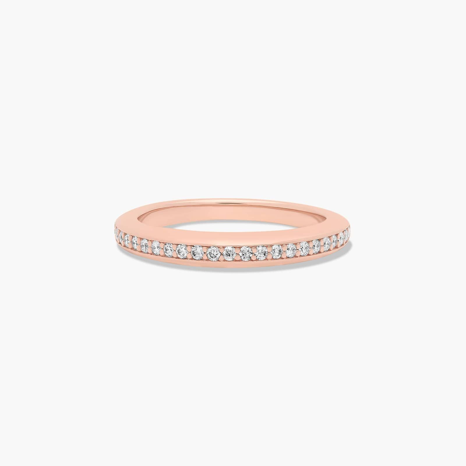 Graduated Pavé Diamond Wedding Ring In 14K Rose Gold (1.50mm)