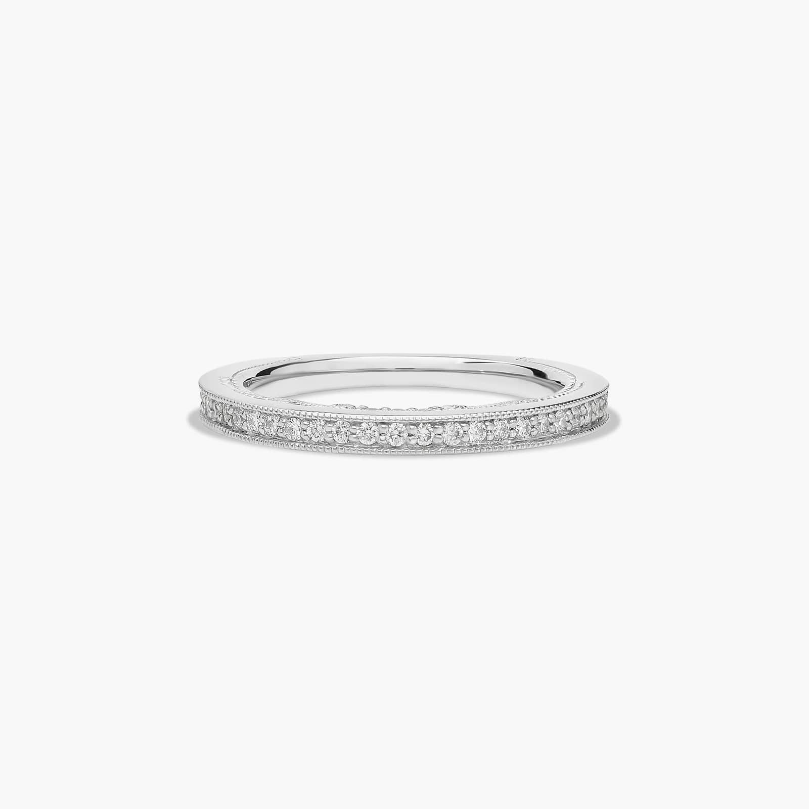 Enchanted Scroll Wedding Ring In 18K White Gold (2.00mm)