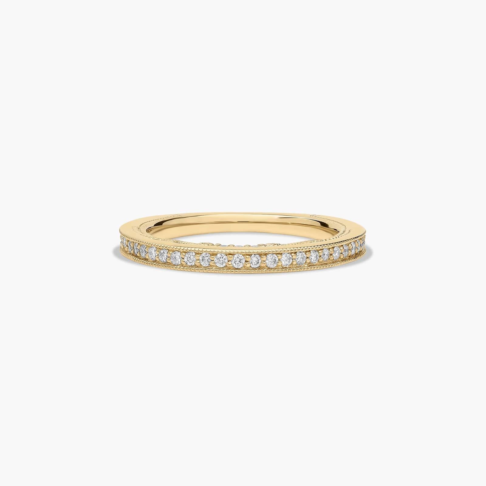 Enchanted Scroll Wedding Ring In 18K Yellow Gold (2.00mm)
