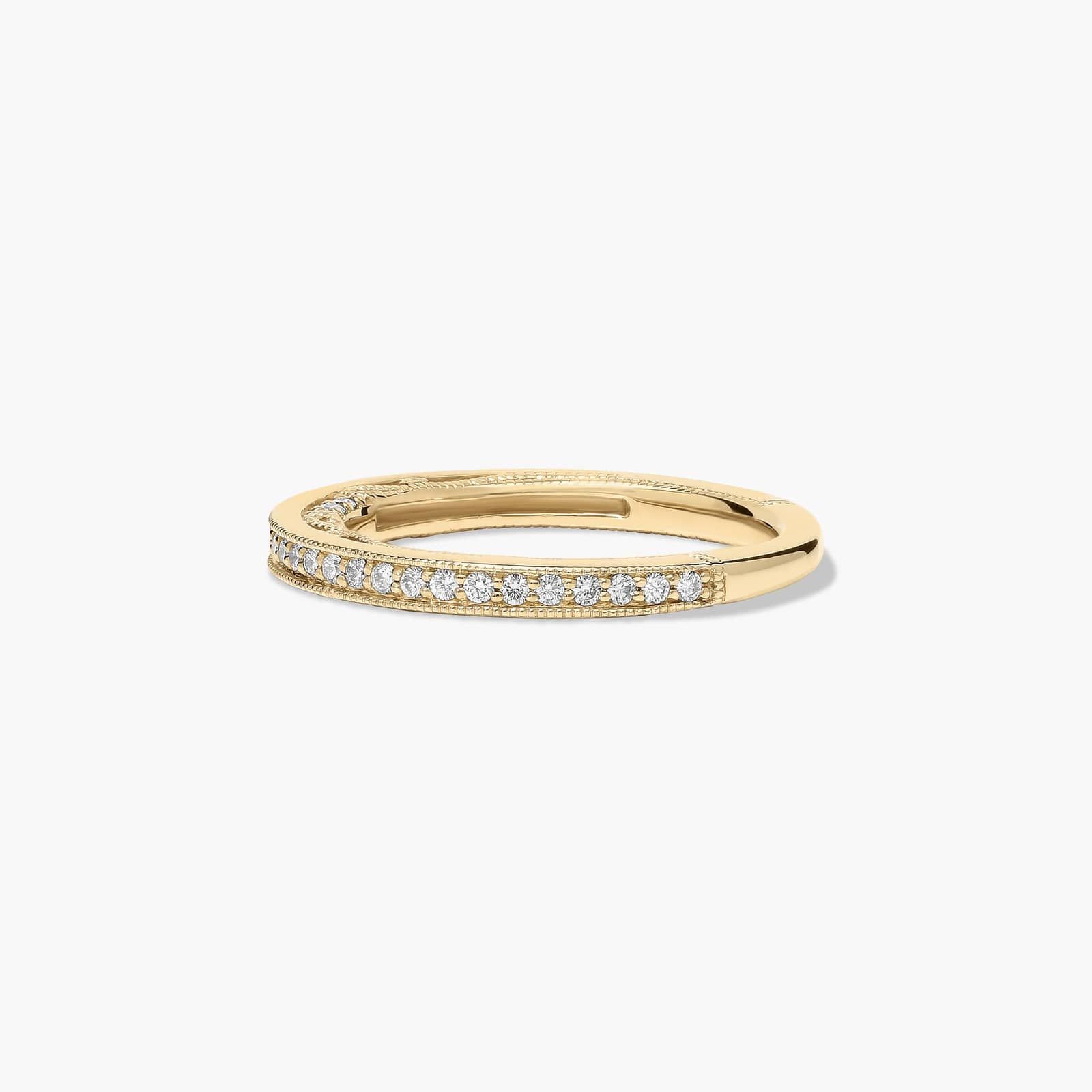 Enchanted Scroll Wedding Ring In 18K Yellow Gold (2.00mm)