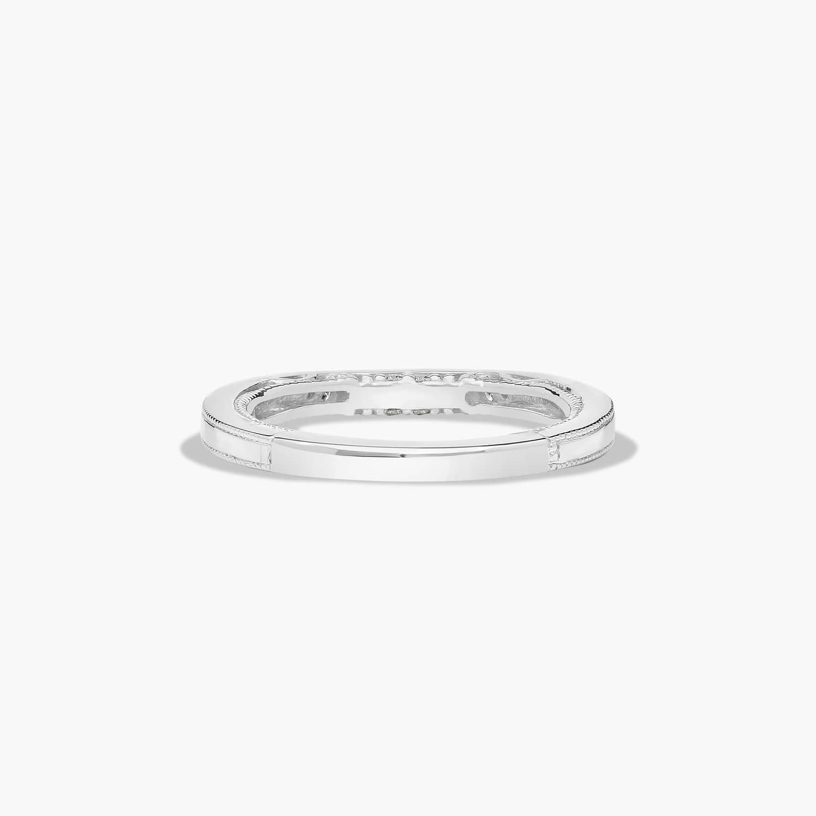 Paisley Surprise Wedding Ring In 18K White Gold (1.50mm)