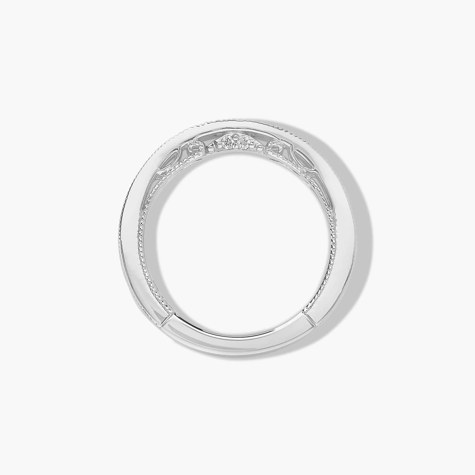 Paisley Surprise Wedding Ring In 18K White Gold (1.50mm)