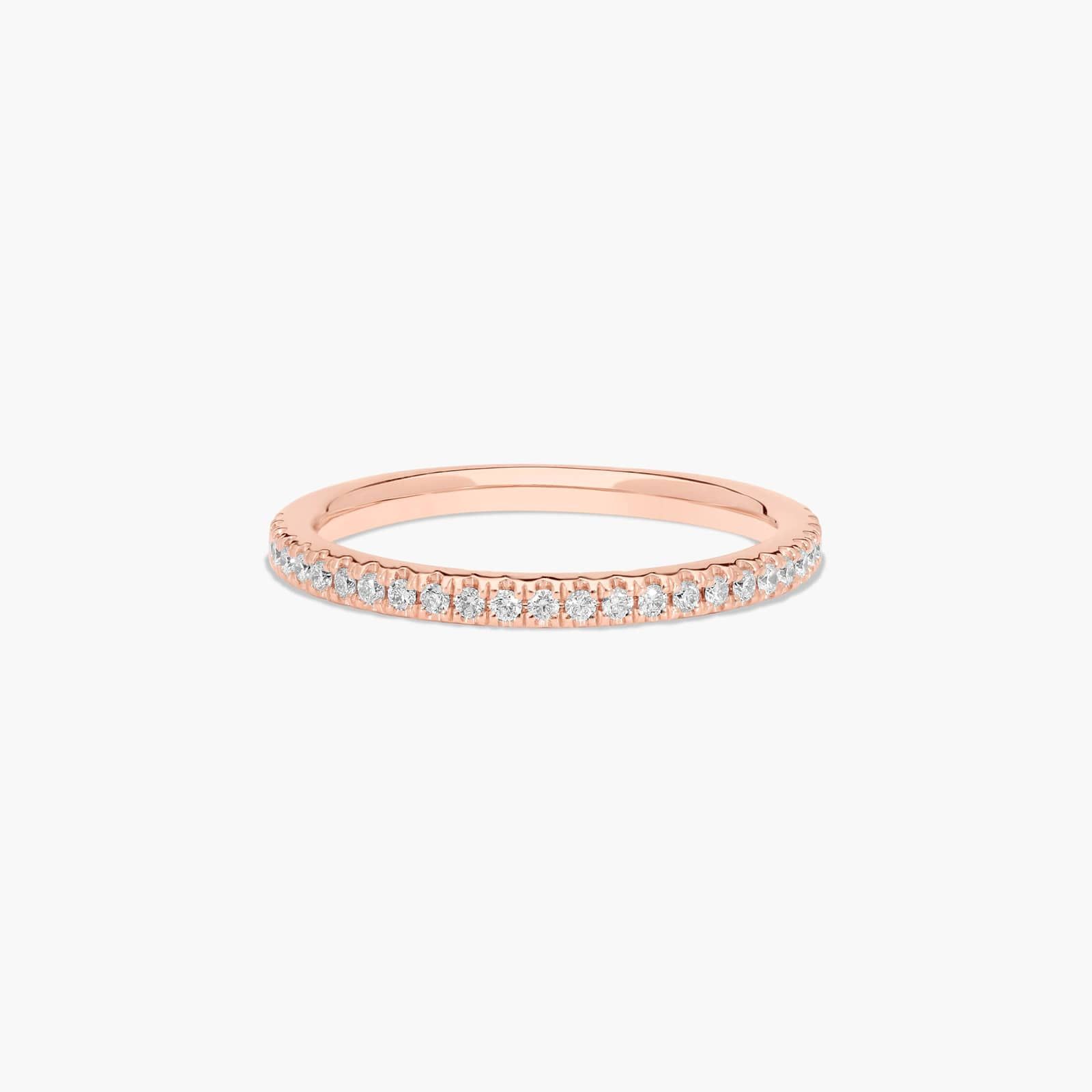 Split Shank Ribbon Wedding Ring In 14K Rose Gold (1.80mm)