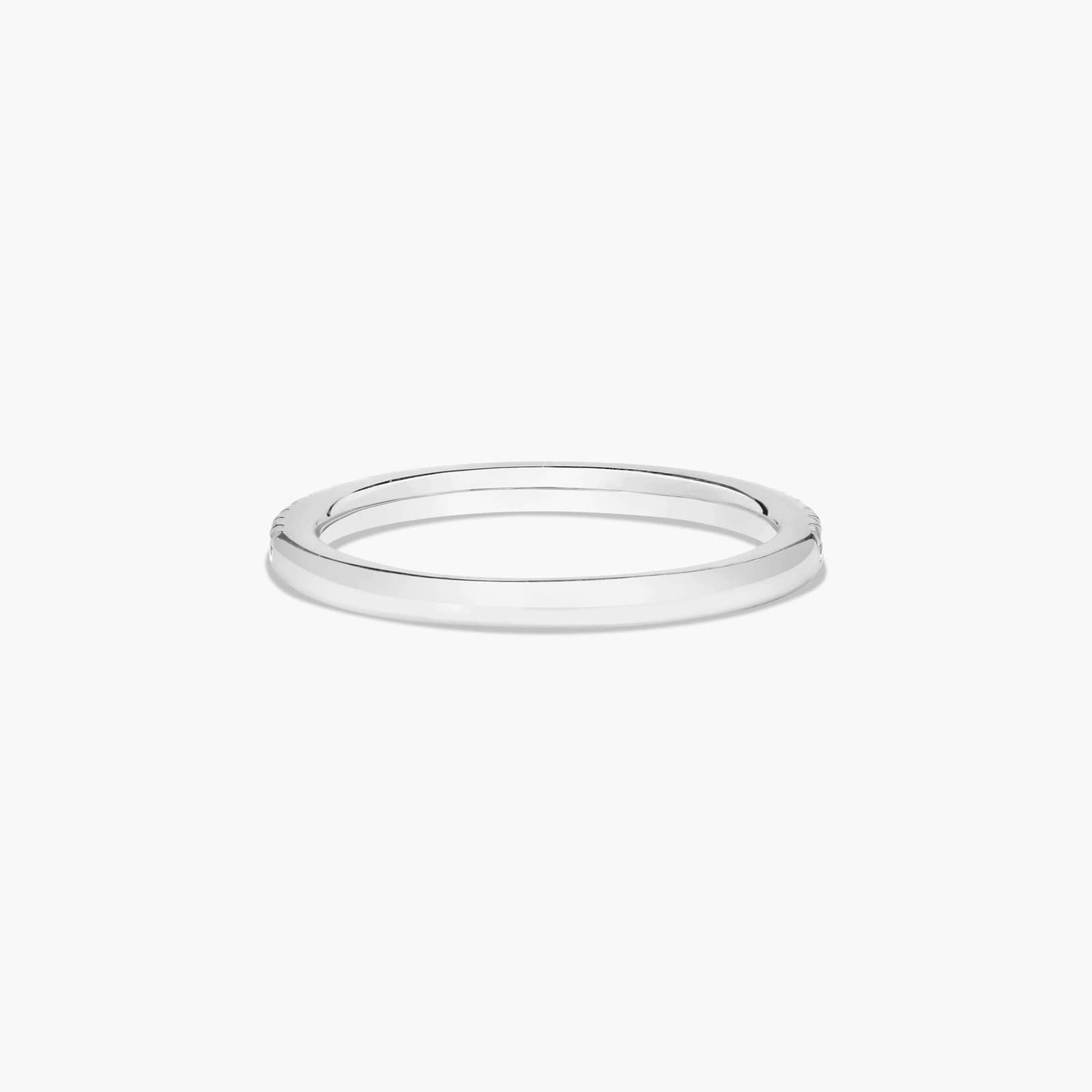 Split Shank Ribbon Wedding Ring In 14K White Gold (1.80mm)