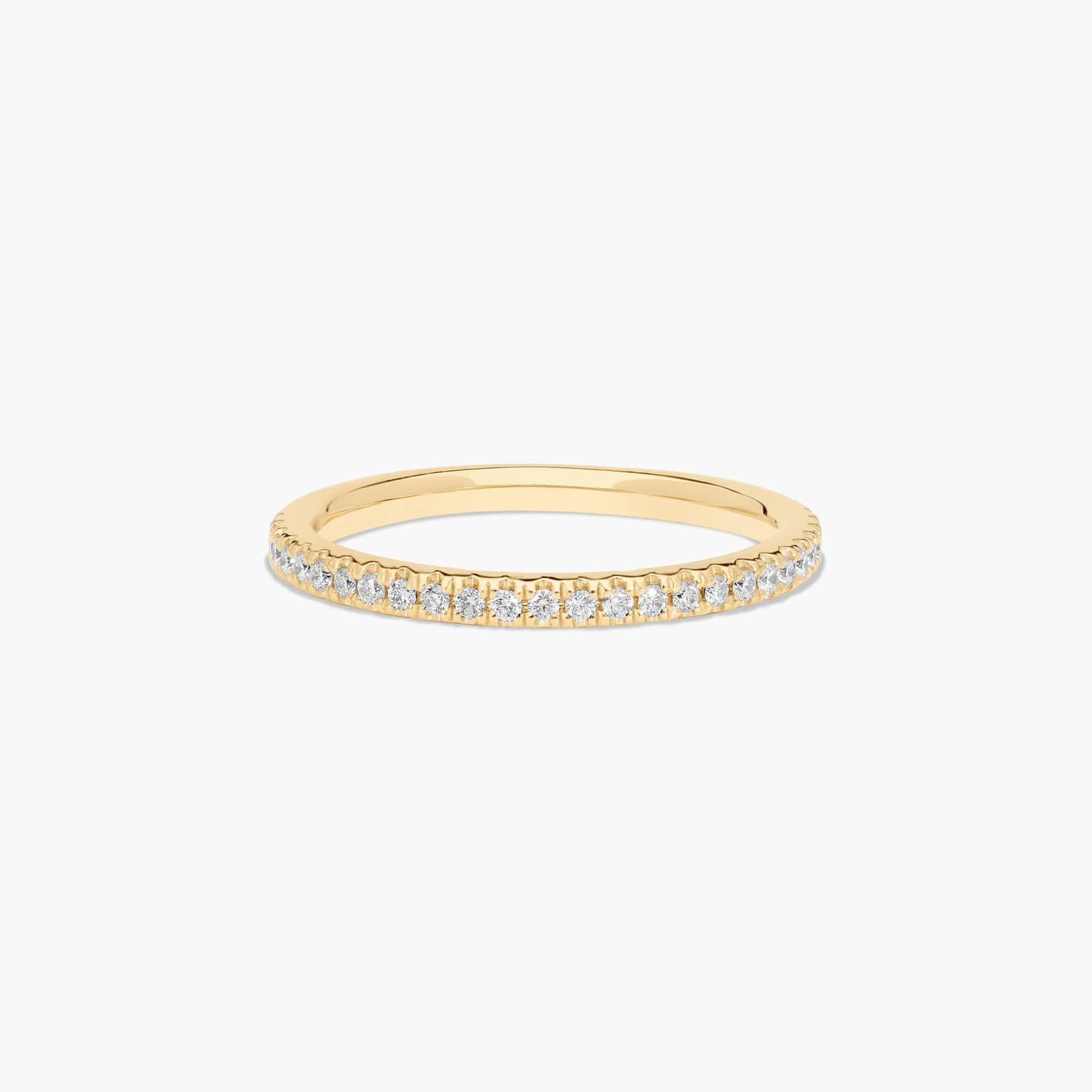 Split Shank Ribbon Wedding Ring In 14K Yellow Gold (1.80mm)