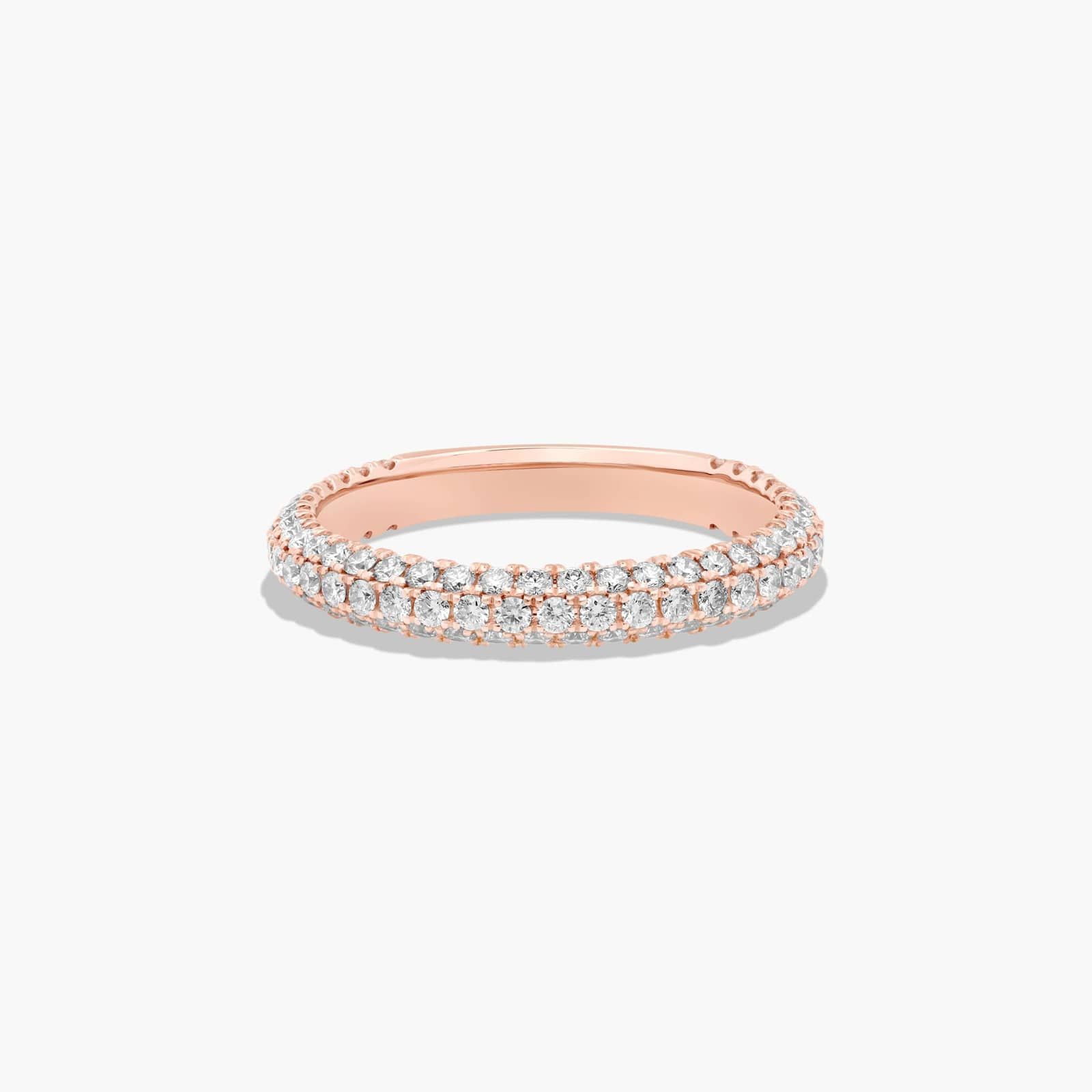 Trio Wedding Ring In 14K Rose Gold (2.90mm)