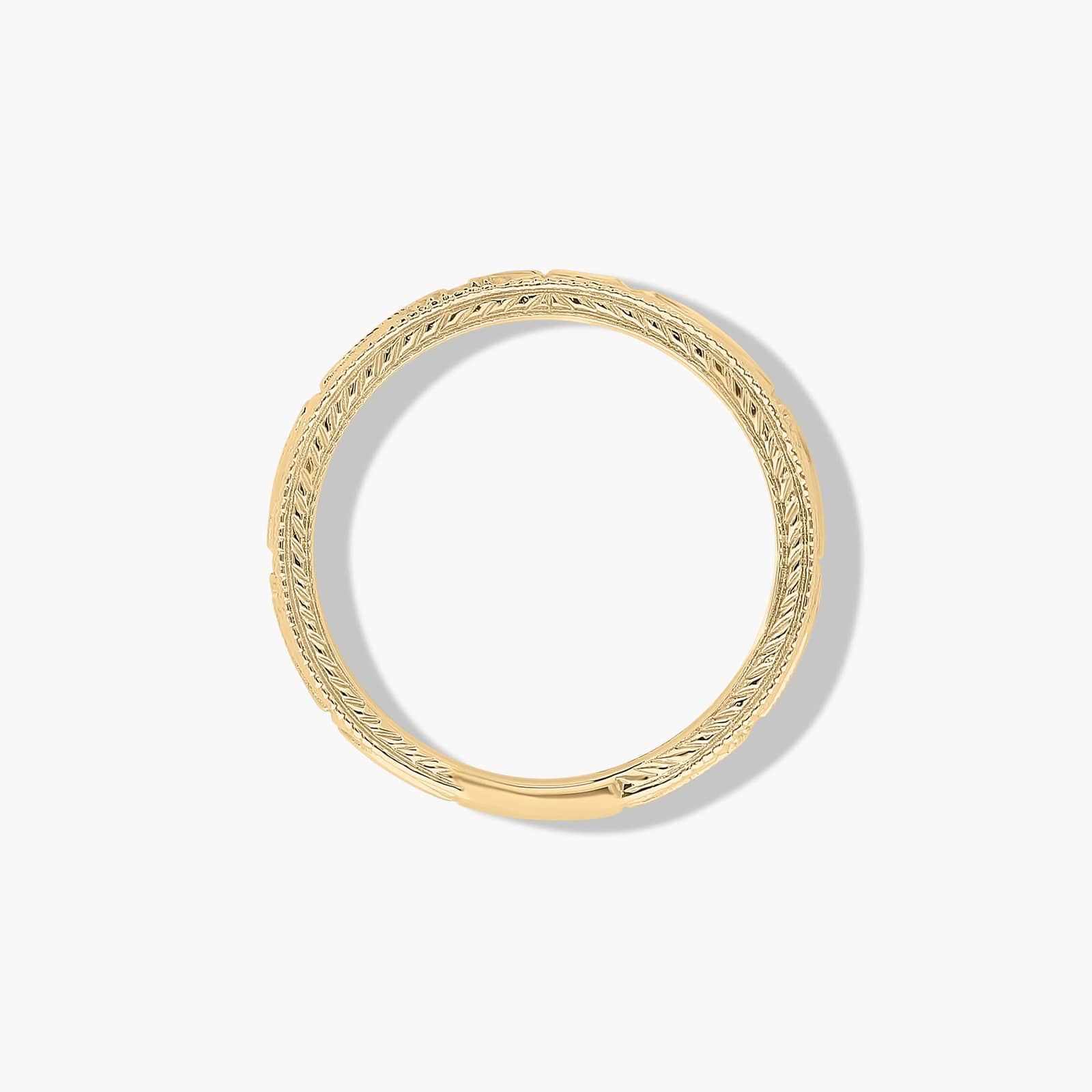 Engraved Wedding Ring In 14K Yellow Gold (2.50mm)