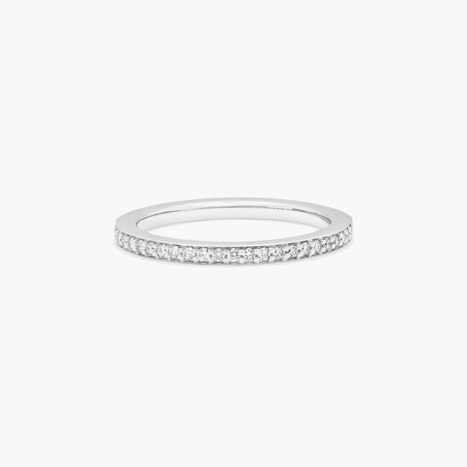 Prong Set Wedding Ring In 18K White Gold (2.00mm)