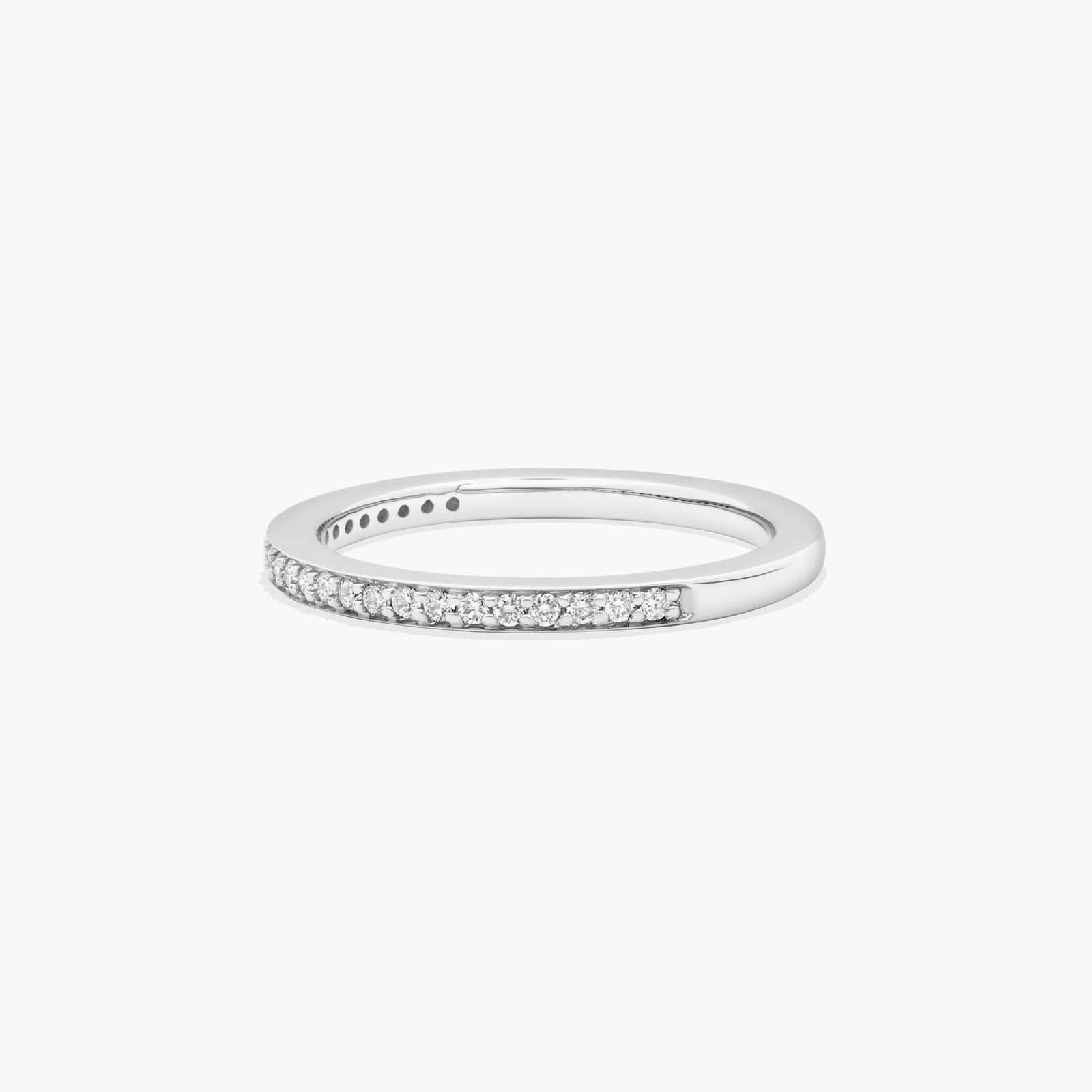 Prong Set Wedding Ring In 18K White Gold (2.00mm)