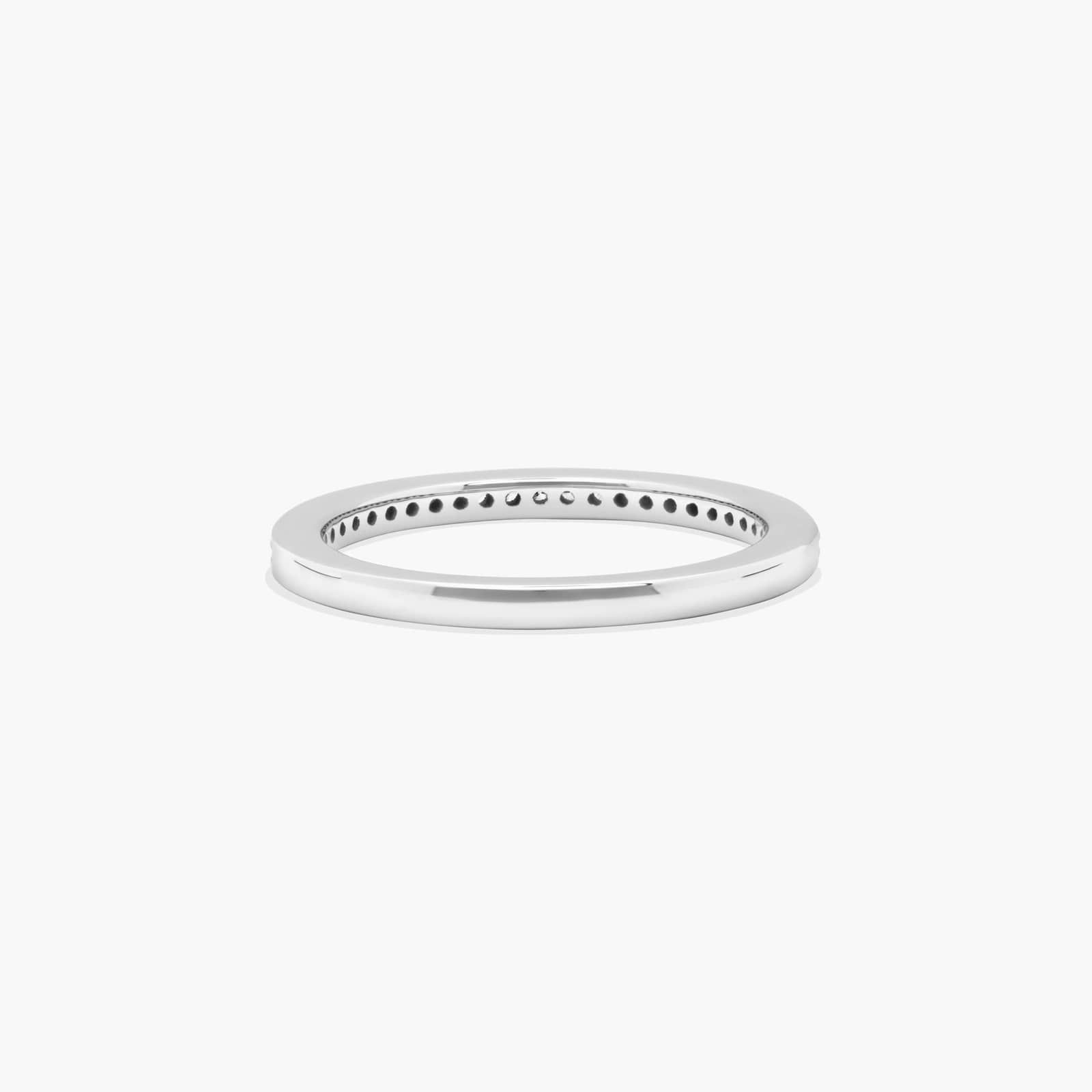 Prong Set Wedding Ring In 18K White Gold (2.00mm)