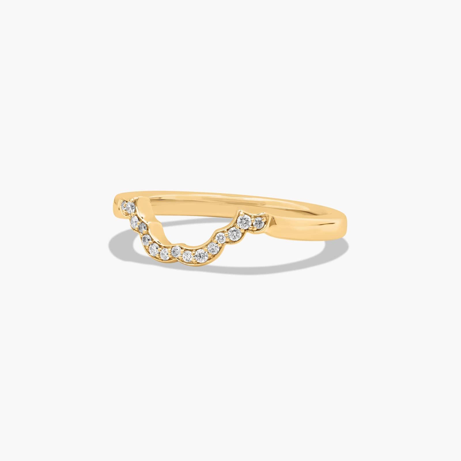 Halo Wedding Ring With Marquise Cut Diamonds In 14K Yellow Gold (2.00mm)