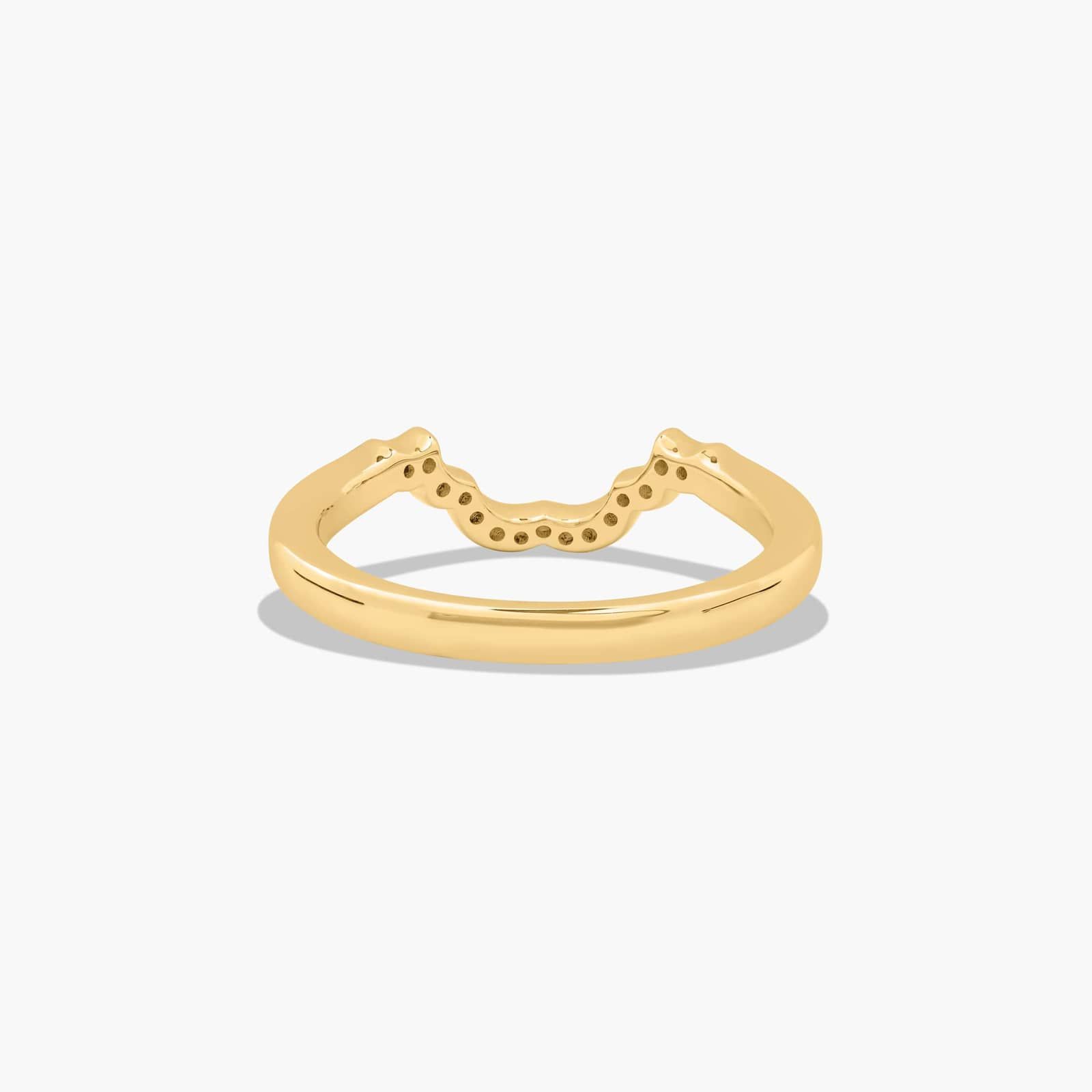Halo Wedding Ring With Marquise Cut Diamonds In 14K Yellow Gold (2.00mm)