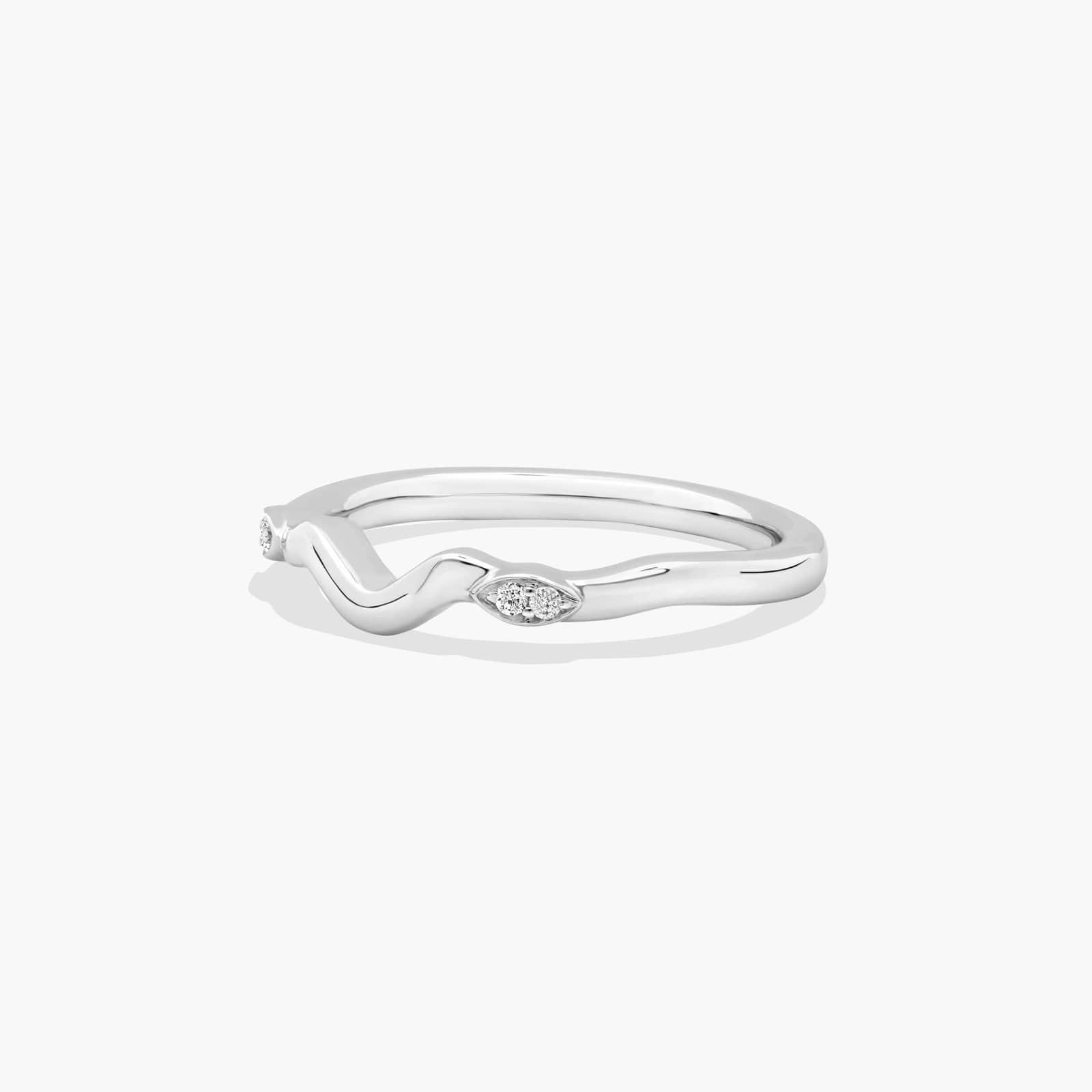 Twisted Vine Wedding Ring In 14K White Gold (2.00mm)
