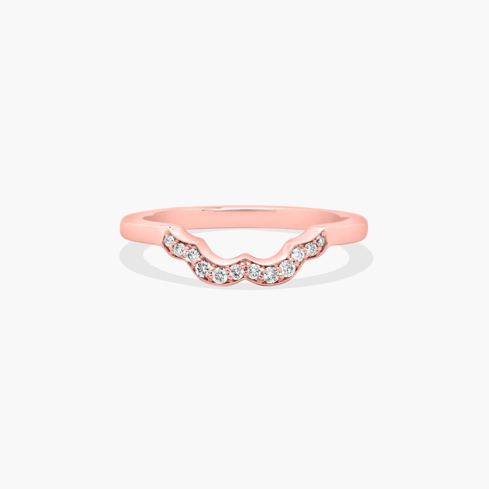 Art Deco Inspired Wedding Ring In 14K Rose Gold (2.00mm)