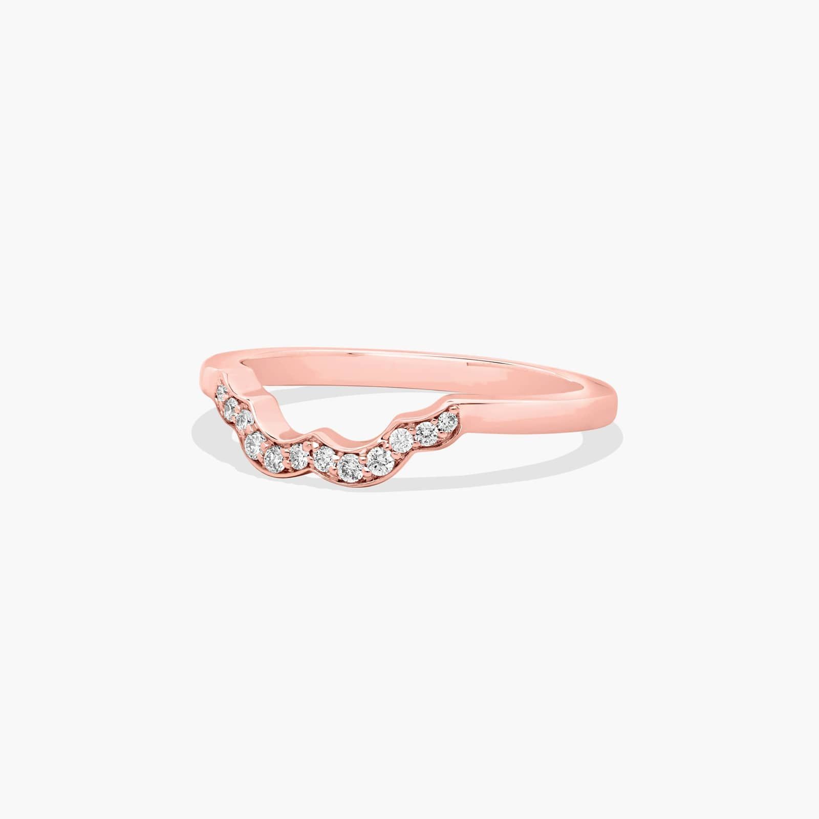 Art Deco Inspired Wedding Ring In 14K Rose Gold (2.00mm)