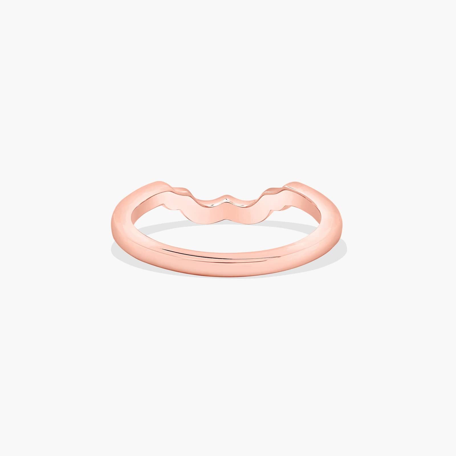 Art Deco Inspired Wedding Ring In 14K Rose Gold (2.00mm)