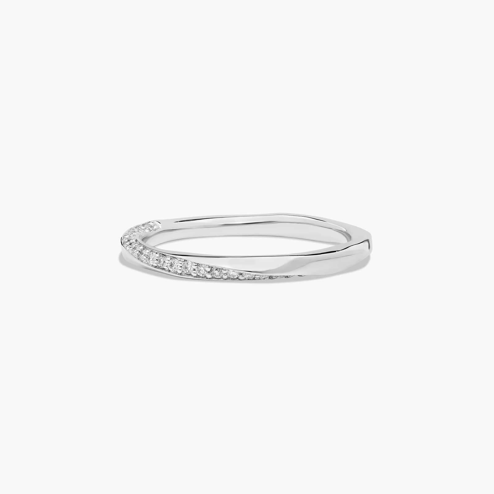Helix Pavé Diamond Wedding Ring In 14K White Gold (3.00mm)