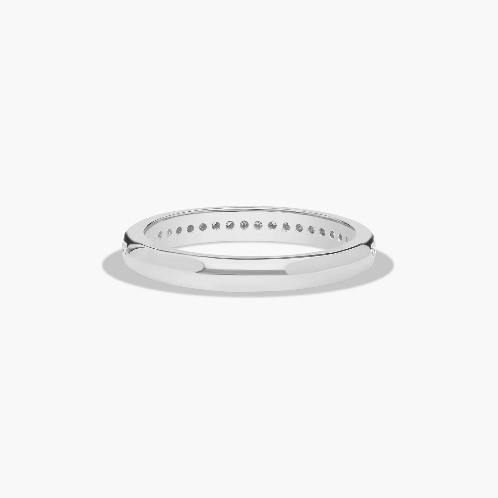 Pavé Trellis Diamond Wedding Ring In 18K White Gold (3.00mm)