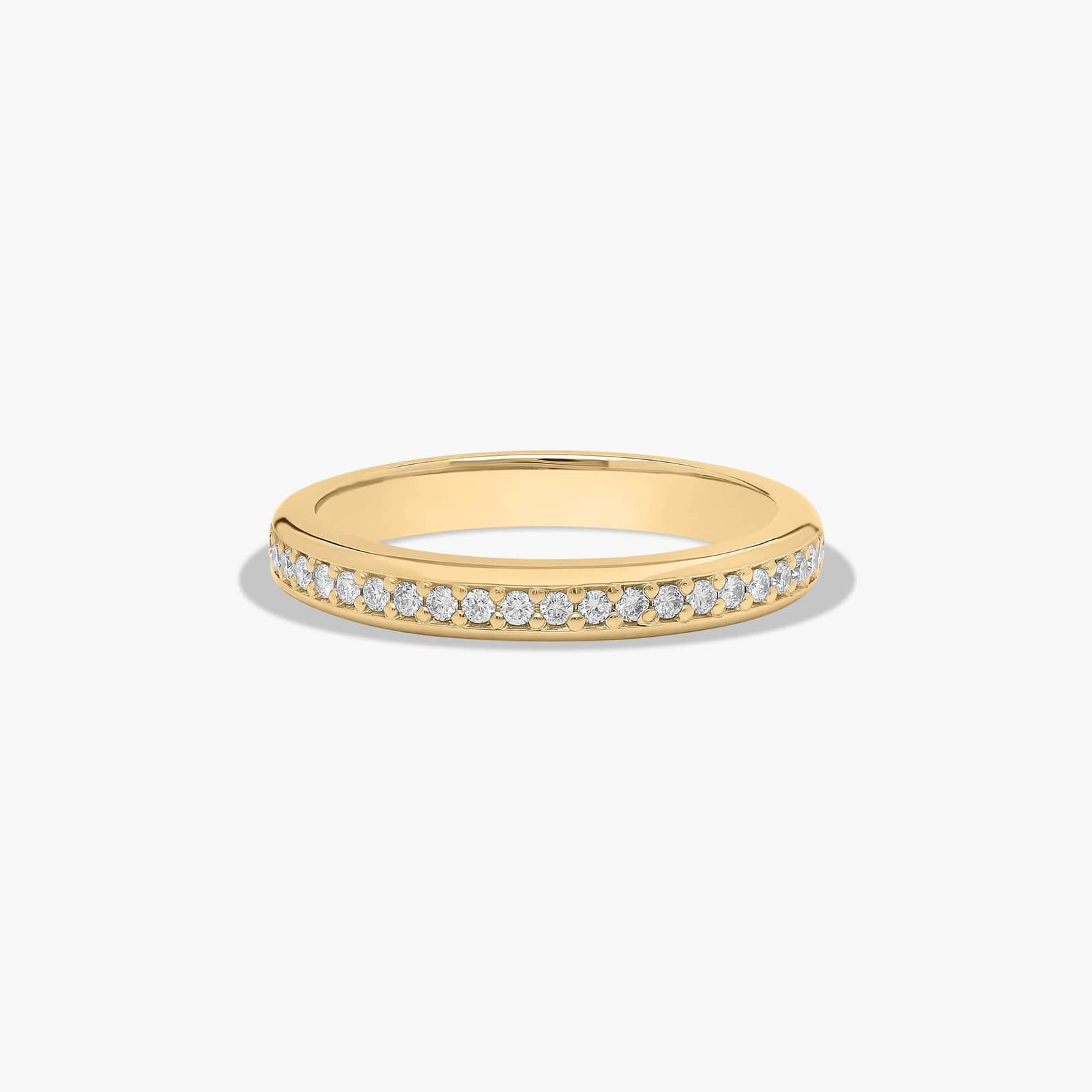 Pavé Trellis Diamond Wedding Ring In 14K Yellow Gold (3.00mm)