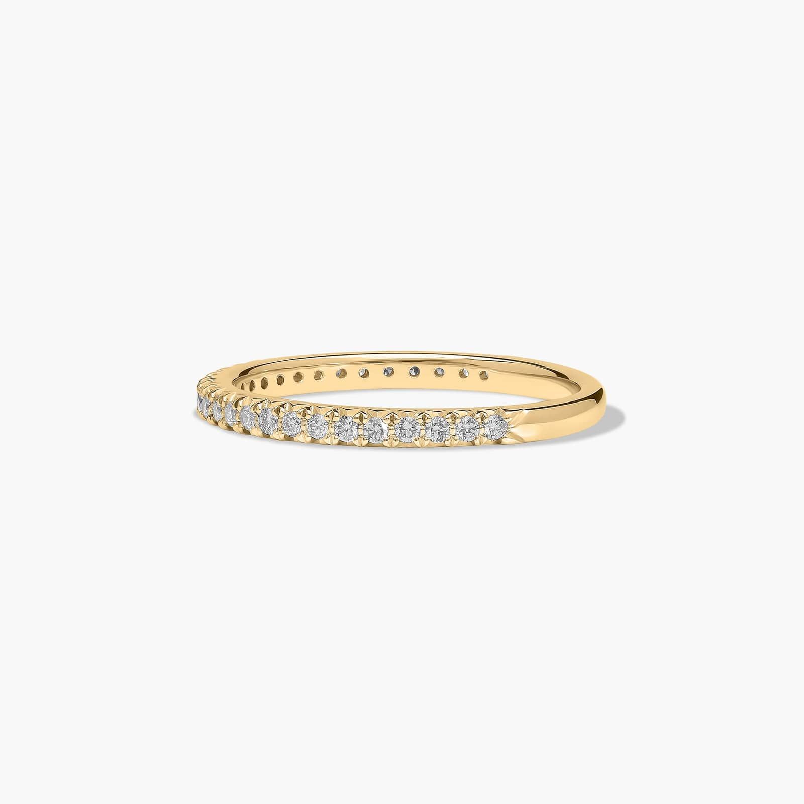 Contour Pavé Diamond Wedding Ring In 18K Yellow Gold (2.00mm)