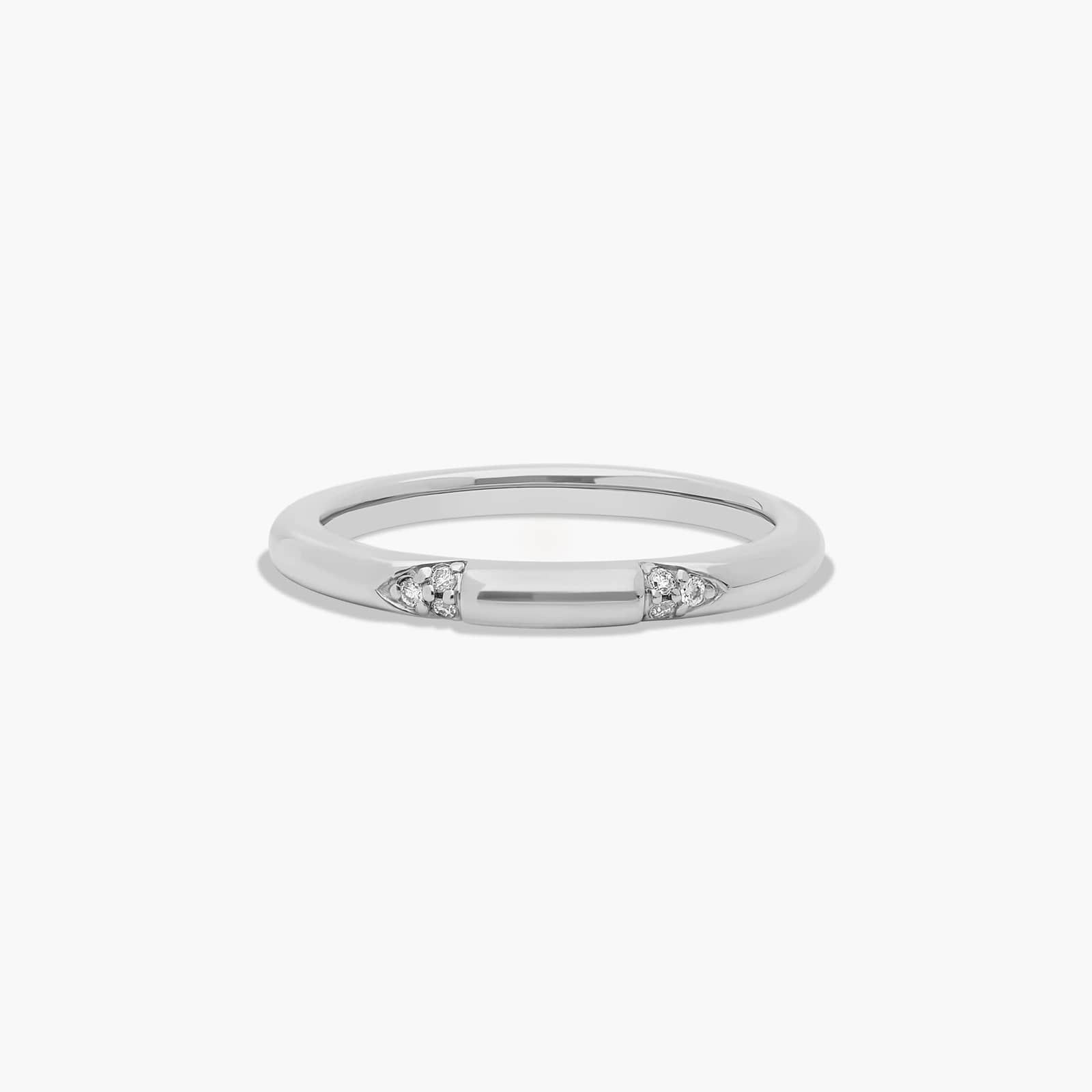 Perfectly Placed Pavé Diamond Wedding Ring In Platinum (1.50mm)