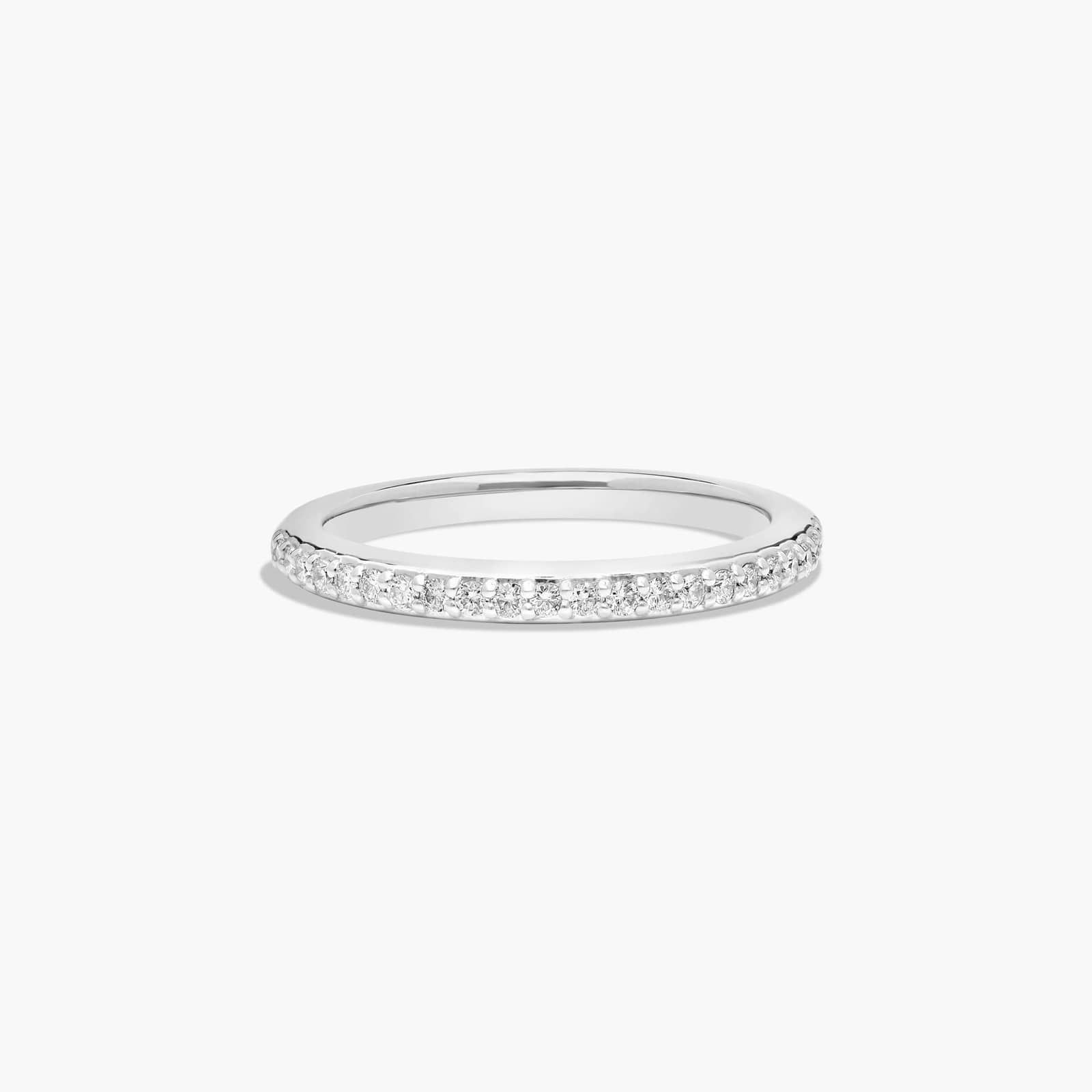 Twisted Pavé Diamond Wedding Ring In 14K White Gold (2.00mm)