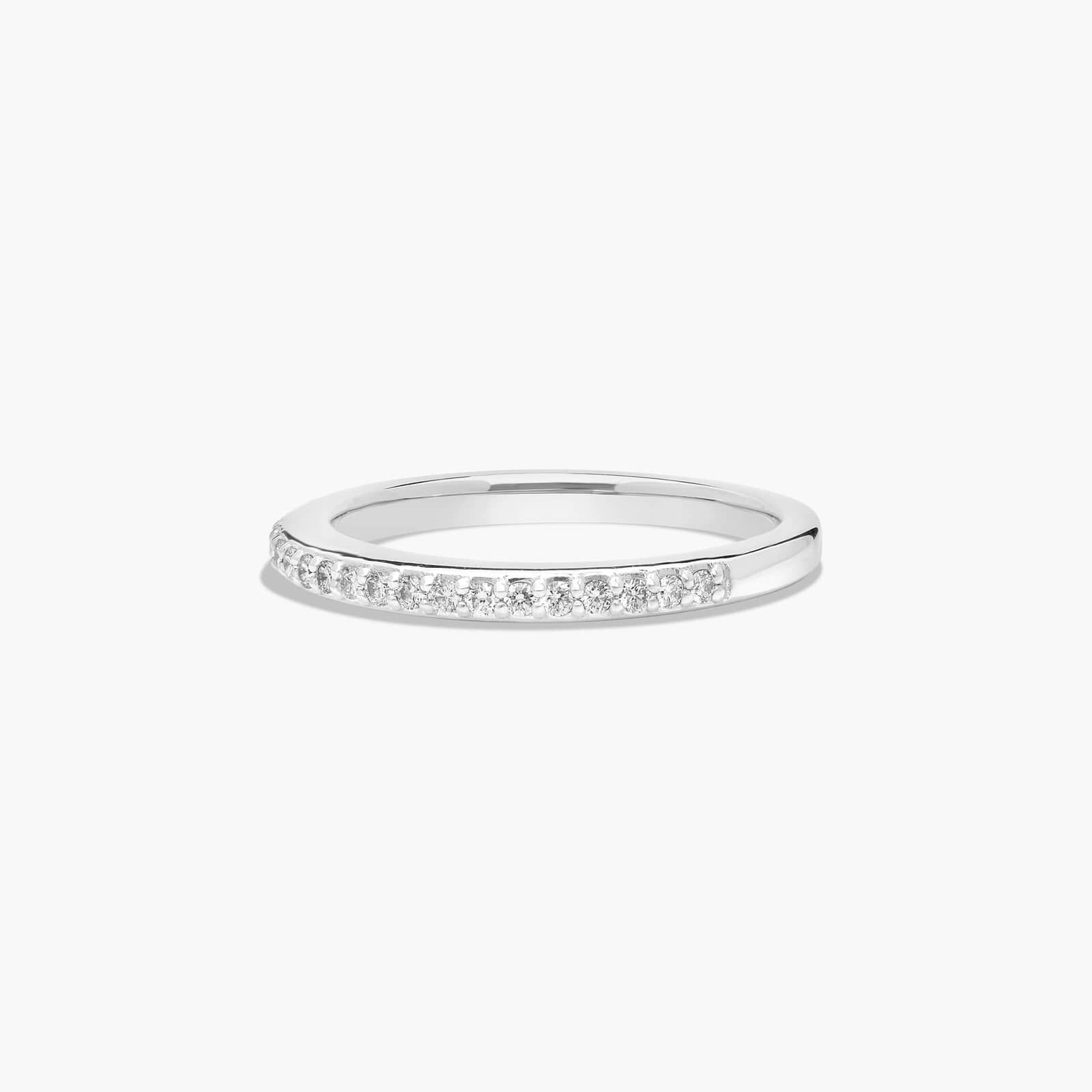Twisted Pavé Diamond Wedding Ring In 14K White Gold (2.00mm)