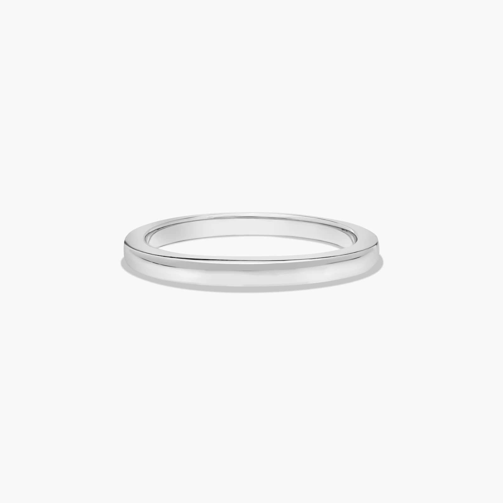 Half Bezel Wedding Ring In Platinum (1.50mm)