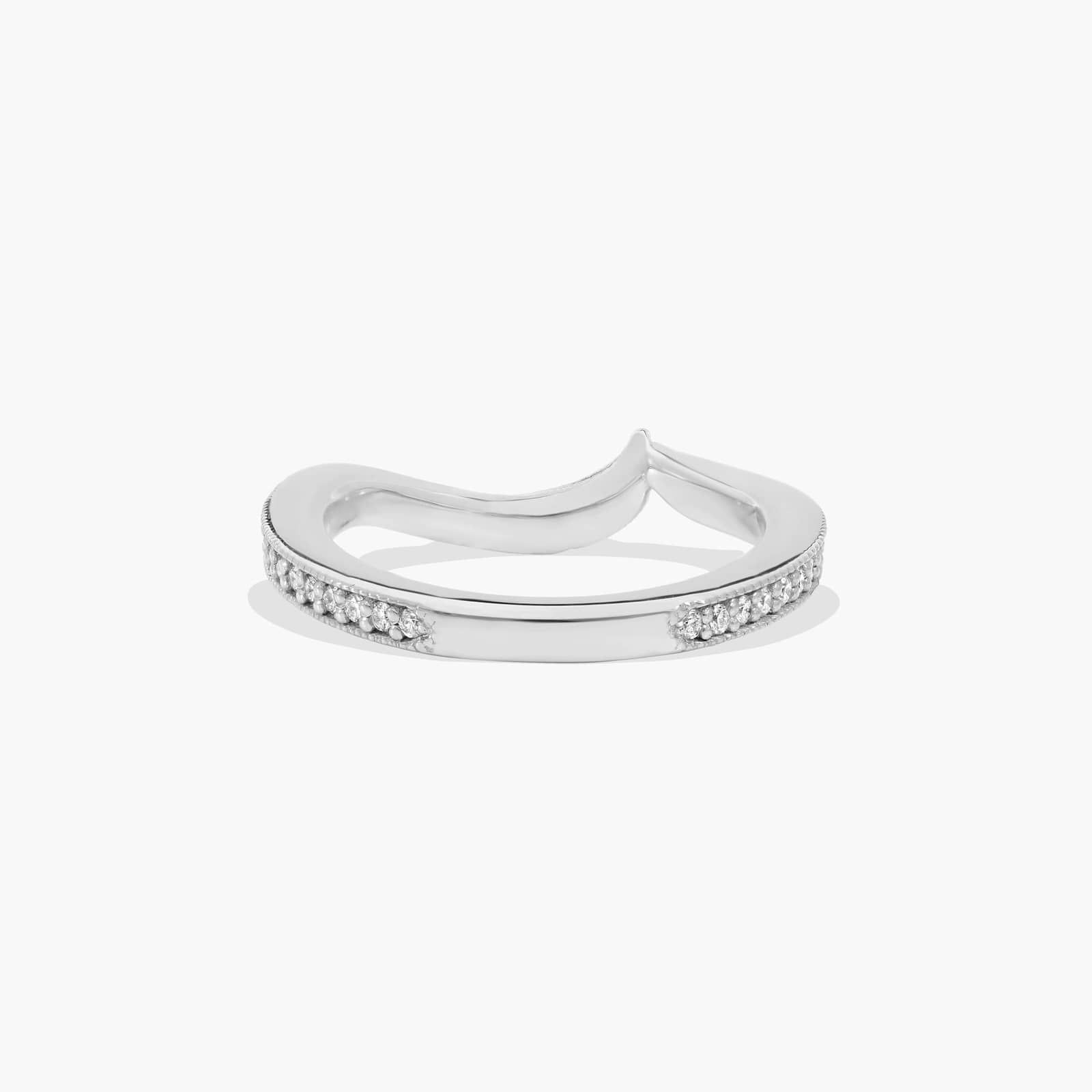 Nature Inspired Pavé Diamond Wedding Ring In Platinum (1.50mm)