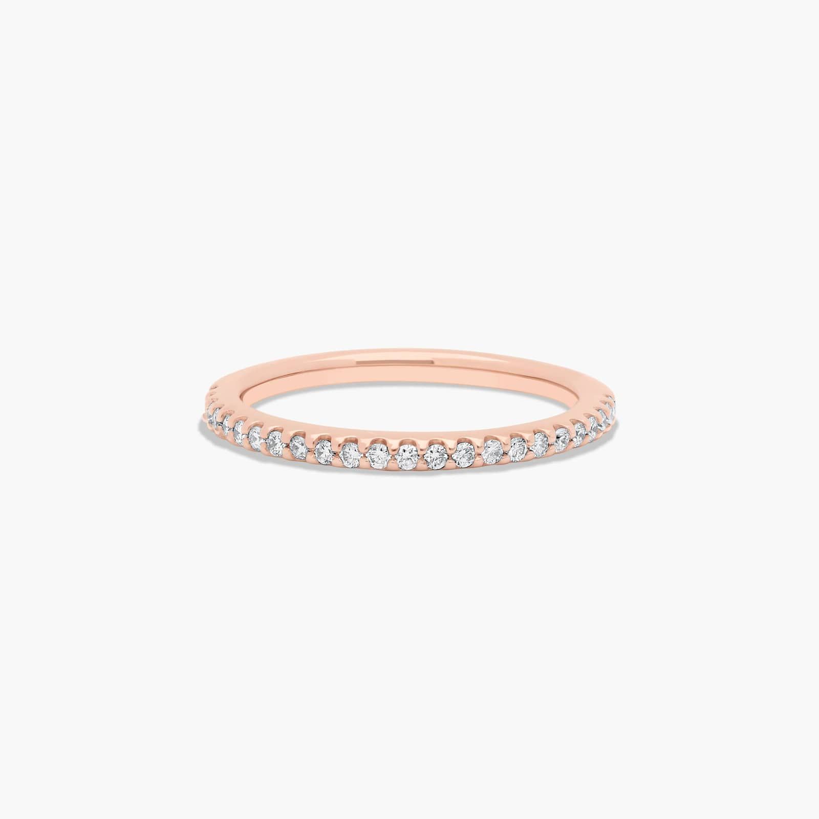 Endearing Love East West Halo Wedding Ring In 14K Rose Gold (1.50mm)