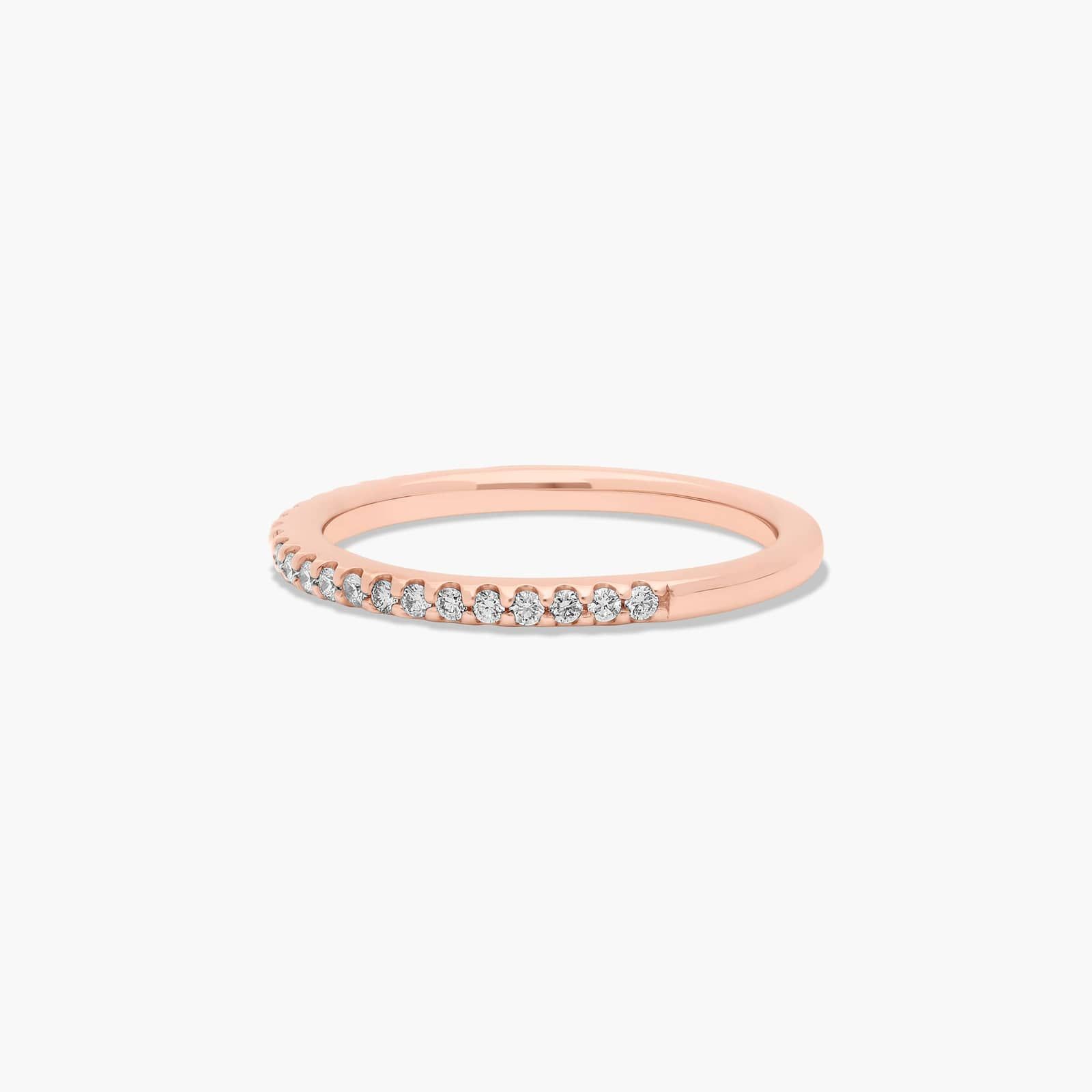 Endearing Love East West Halo Wedding Ring In 14K Rose Gold (1.50mm)