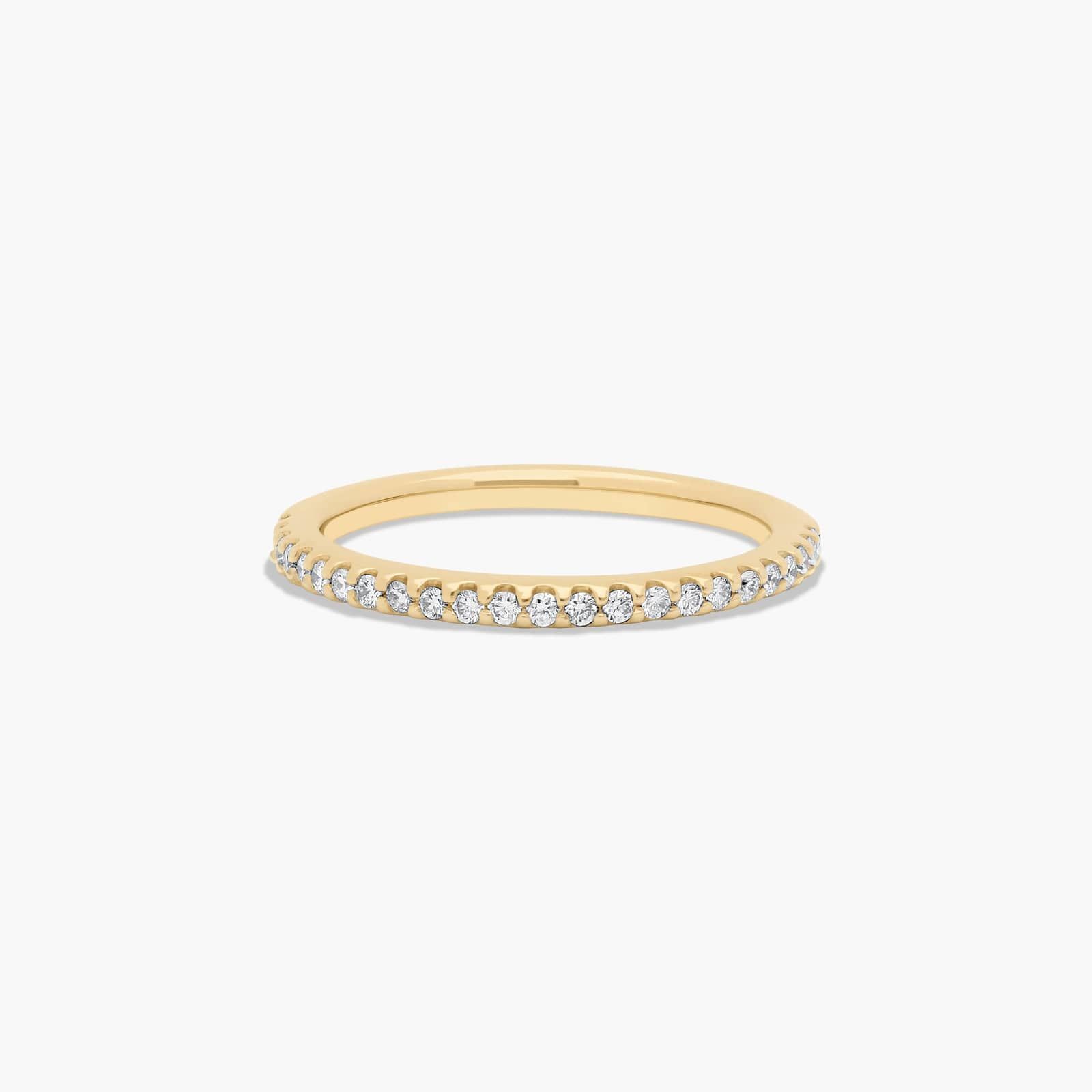 Endearing Love East West Halo Wedding Ring In 18K Yellow Gold (1.50mm)