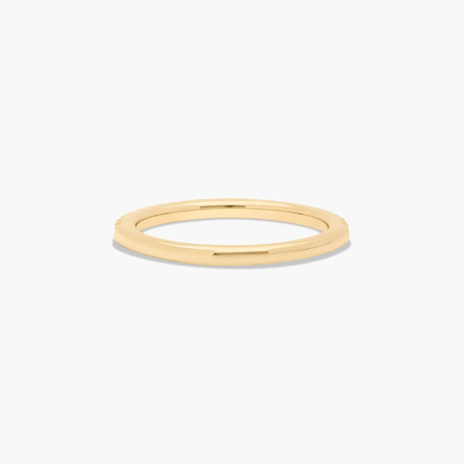 Endearing Love East West Halo Wedding Ring In 18K Yellow Gold (1.50mm)
