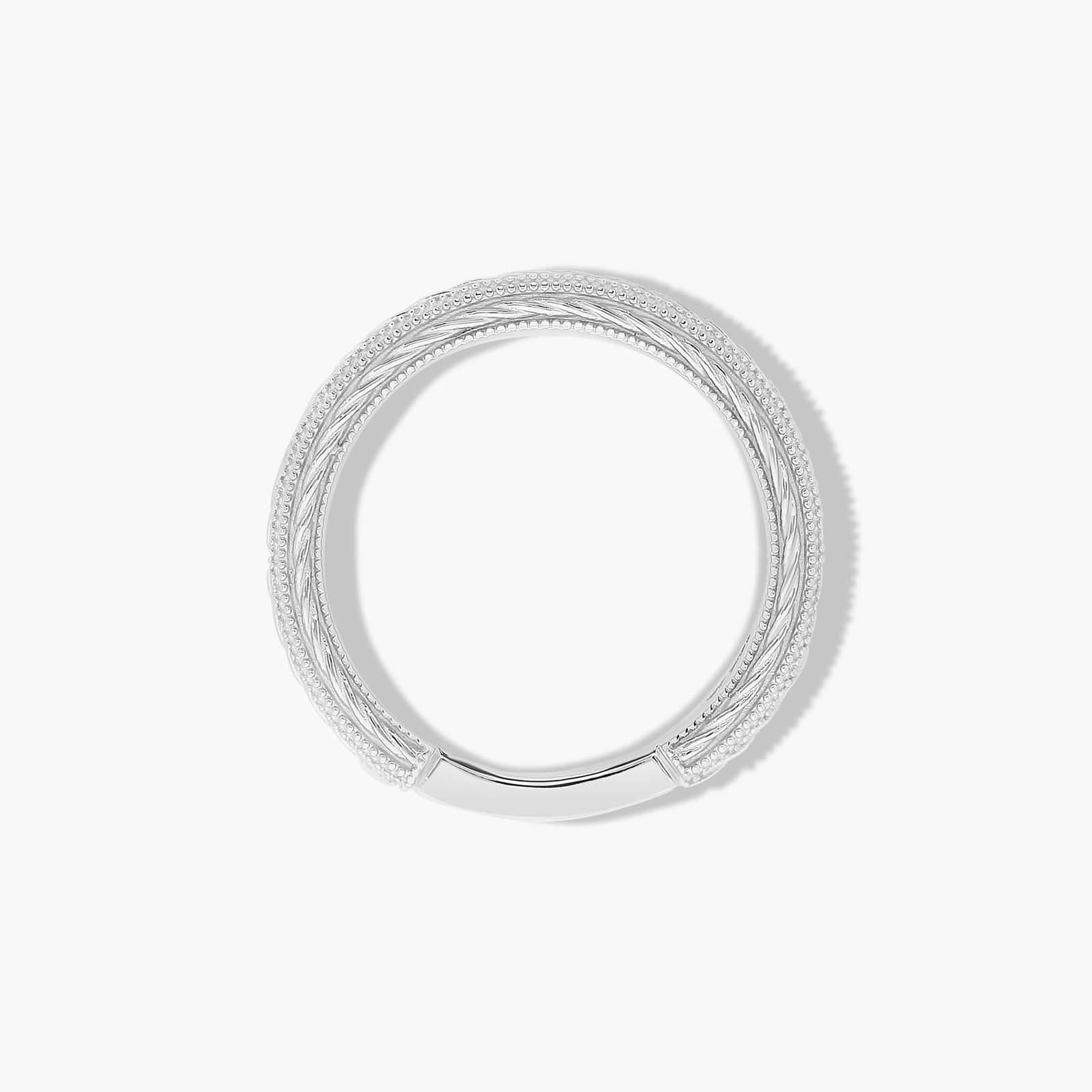 Etched Rope Wedding Ring In Platinum (2.50mm)