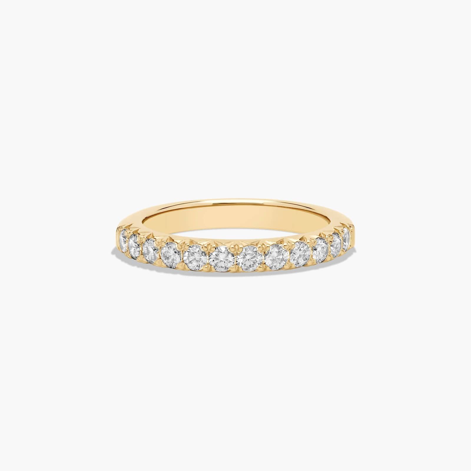 Butterfly Prong Wedding Ring With 0.5 CTW Diamonds In 14K Yellow Gold (2.50mm)
