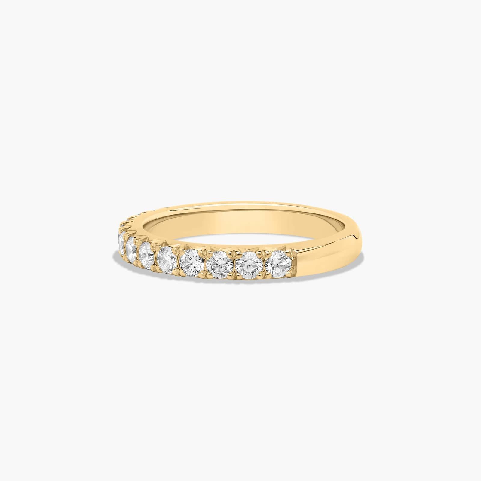 Butterfly Prong Wedding Ring With 0.5 CTW Diamonds In 14K Yellow Gold (2.50mm)