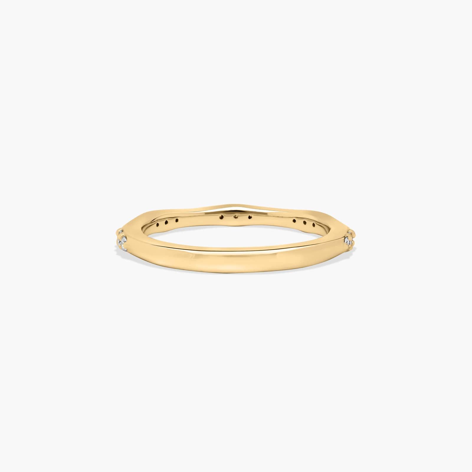 Vintage Diamond Wedding Ring In 14K Yellow Gold (1.00mm)